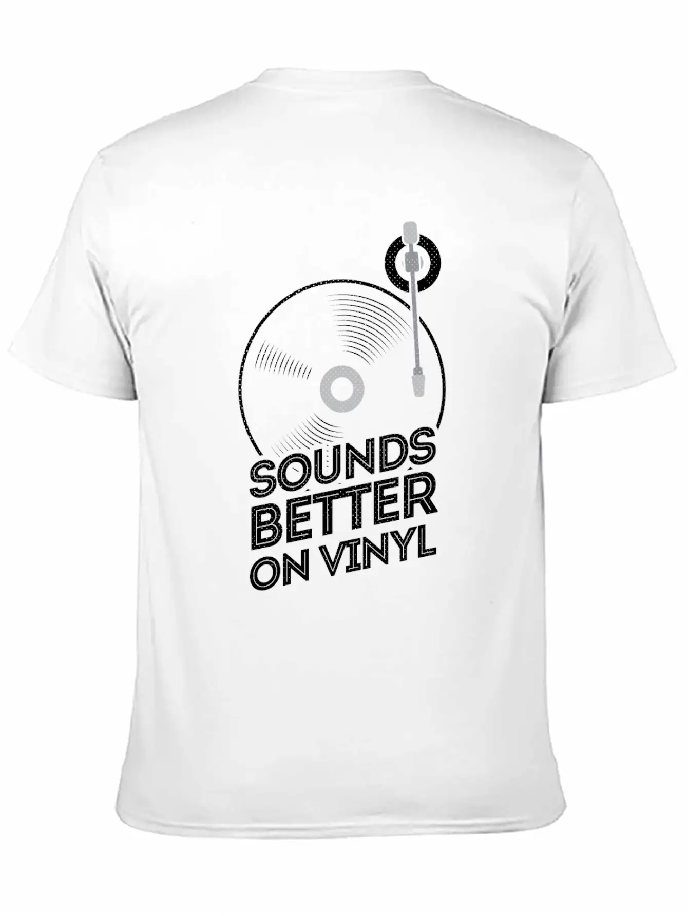 Sounds Better On Vinyl Record Player Album LP Gift Stylish Everyday T-Shirt – Unisex Basic Cotton Tee