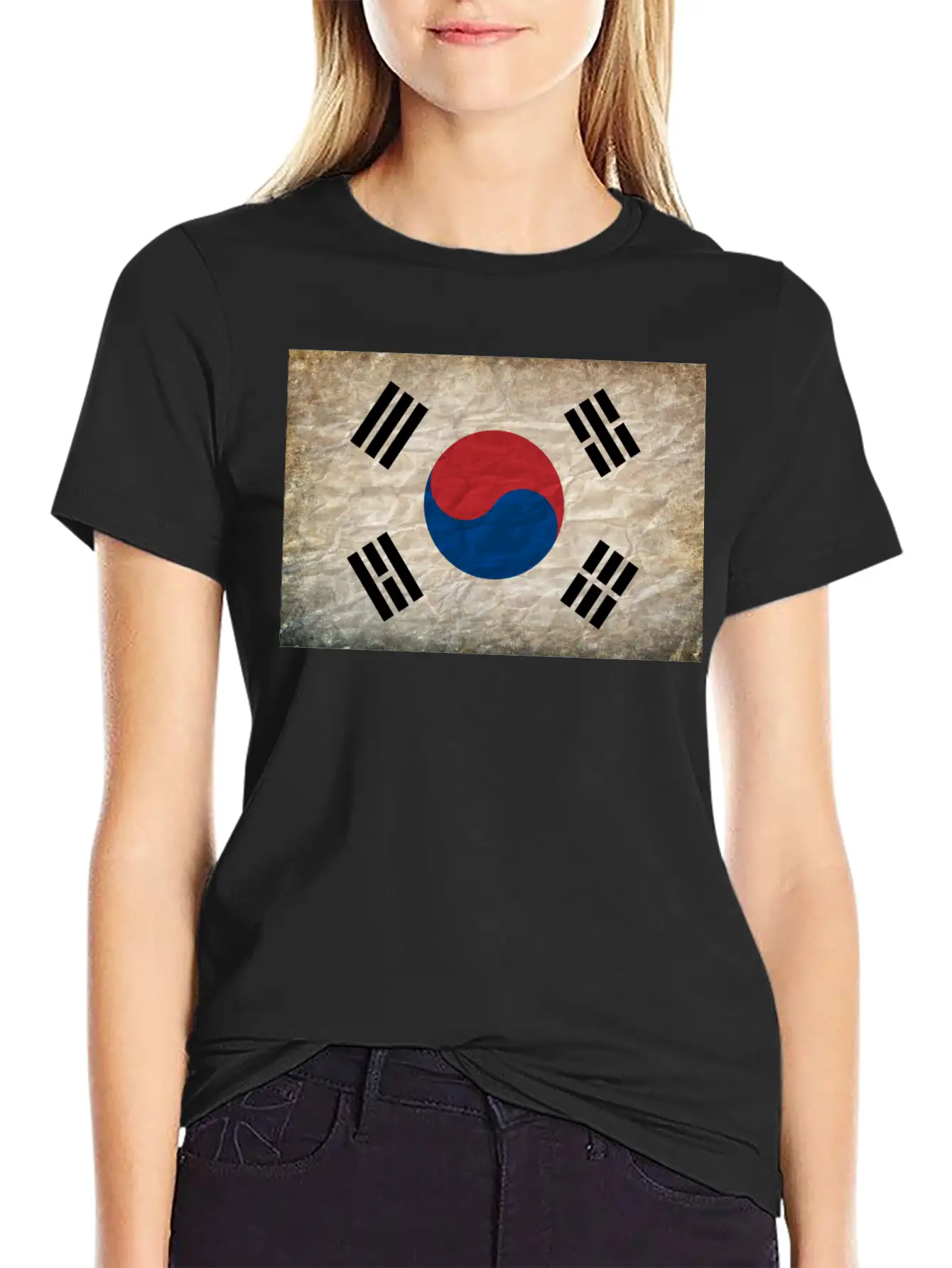 South Korea Flag Relaxed Everyday Tee – Lightweight And Durable Cotton