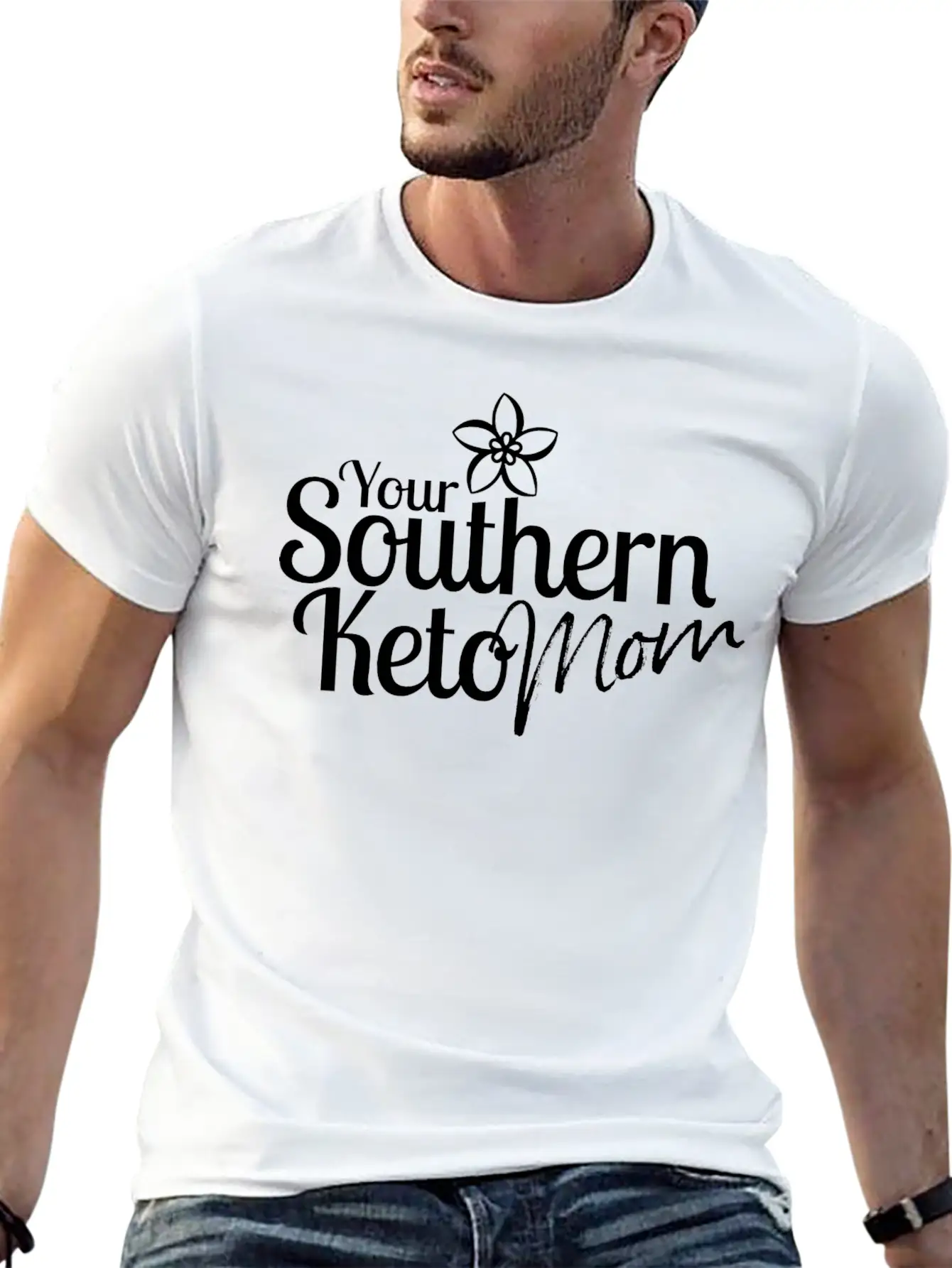 Southern Keto Mom - White Classic Fit Graphic Tee For Daily Comfort – Unisex Cotton Shirt