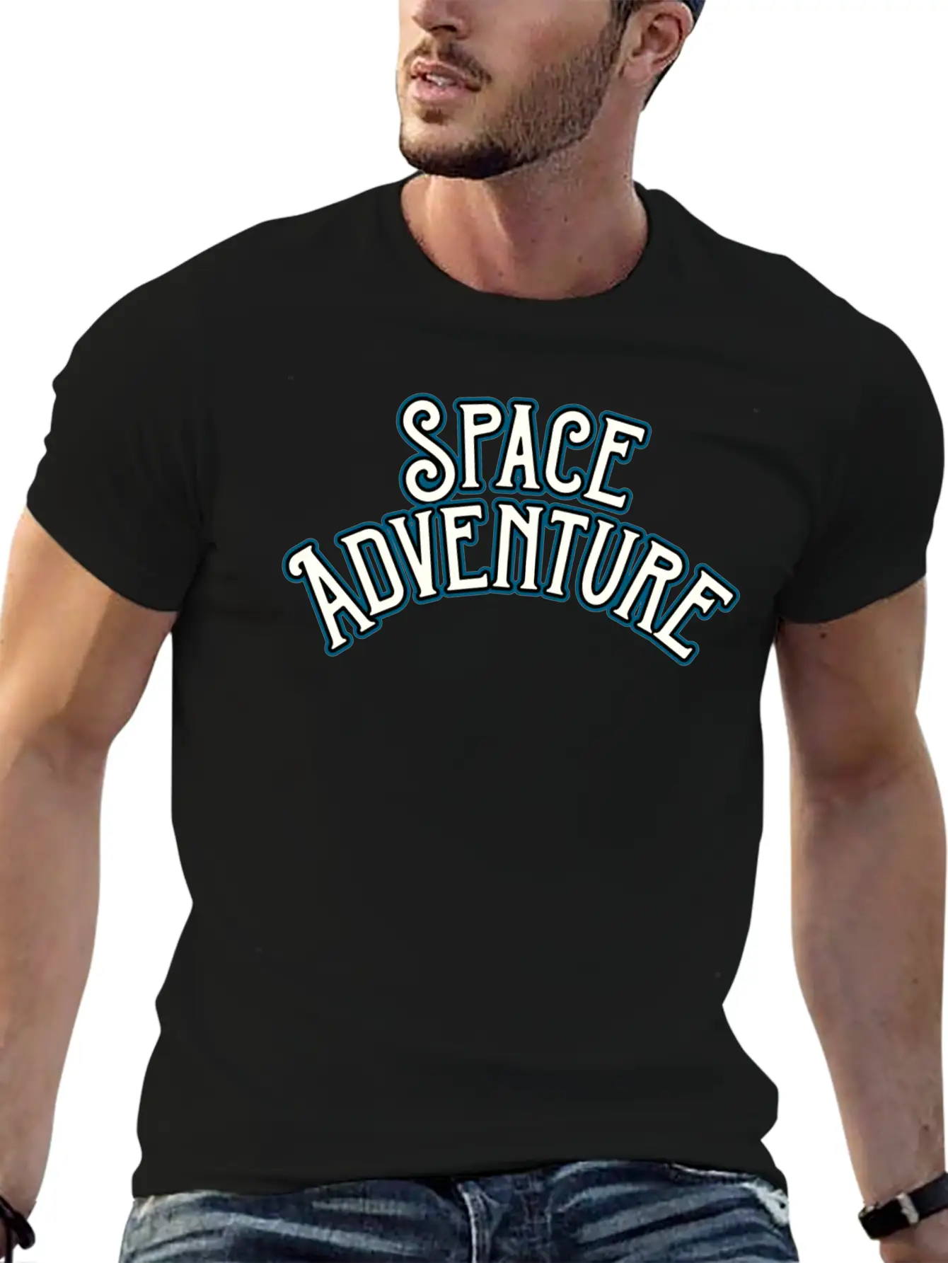 Space Adventure Lightweight Cotton T-Shirt – Daily Comfort Graphic Shirt