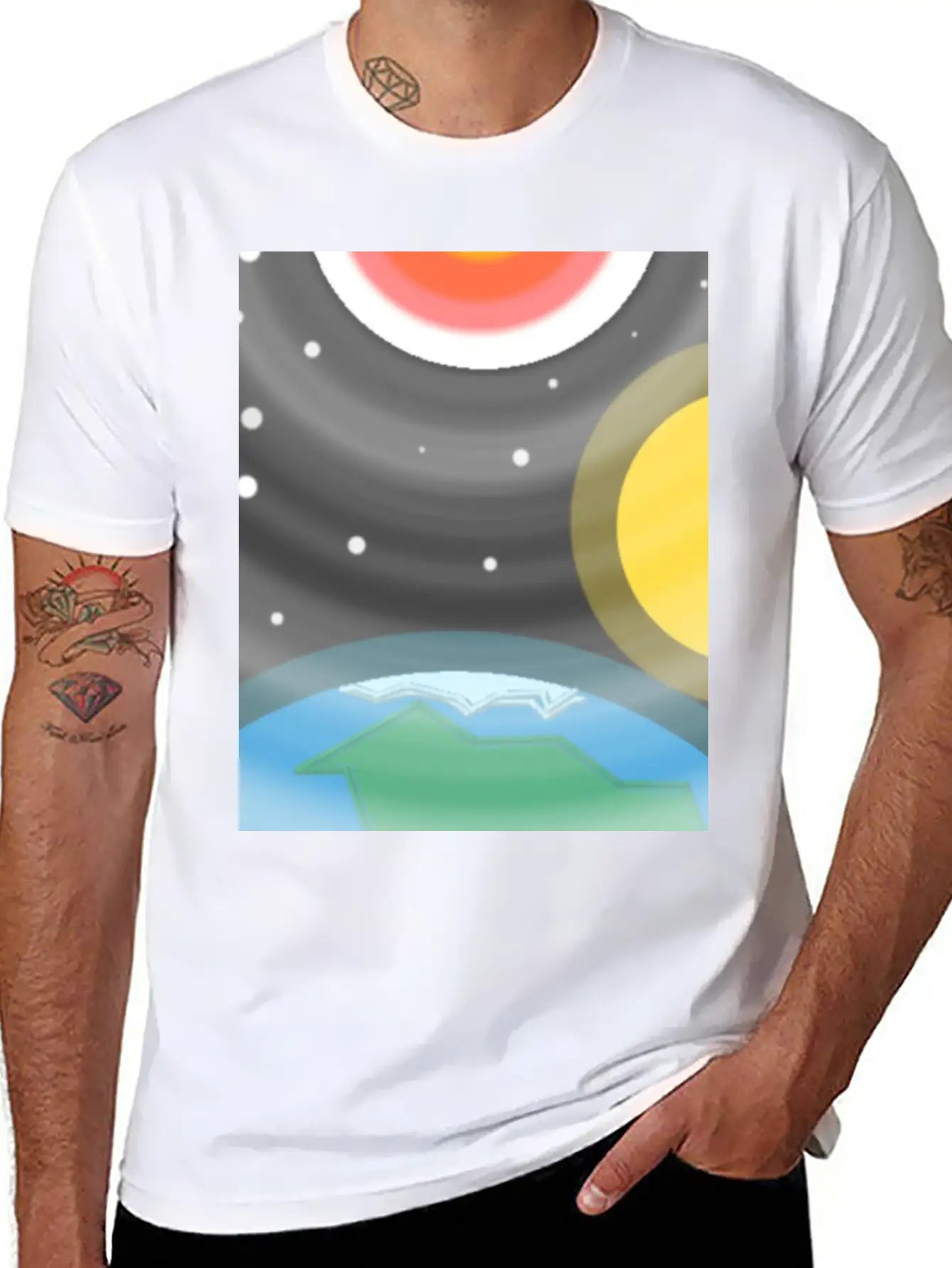 Space And Earth Soft Cotton Short Sleeve Tee – Unisex Wardrobe Staple