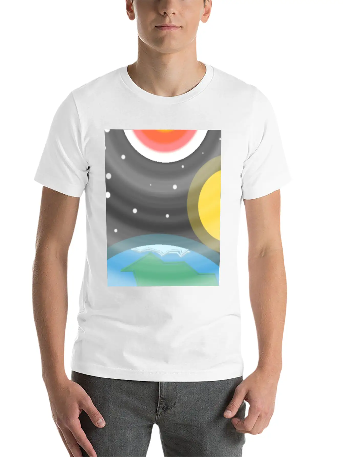Space And Earth Soft Cotton Short Sleeve Tee – Unisex Wardrobe Staple