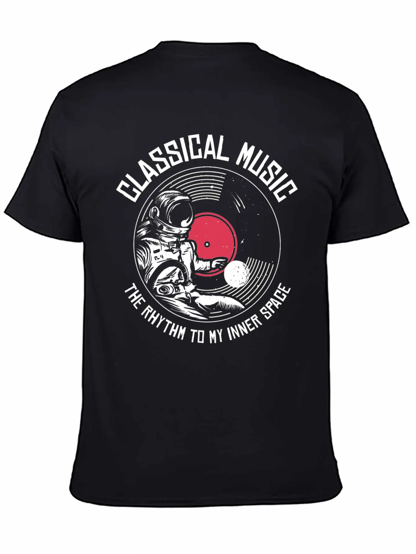 Space Astronaut Classical Music Astronomy Vinyl Relaxed Everyday Tee – Lightweight And Durable Cotton