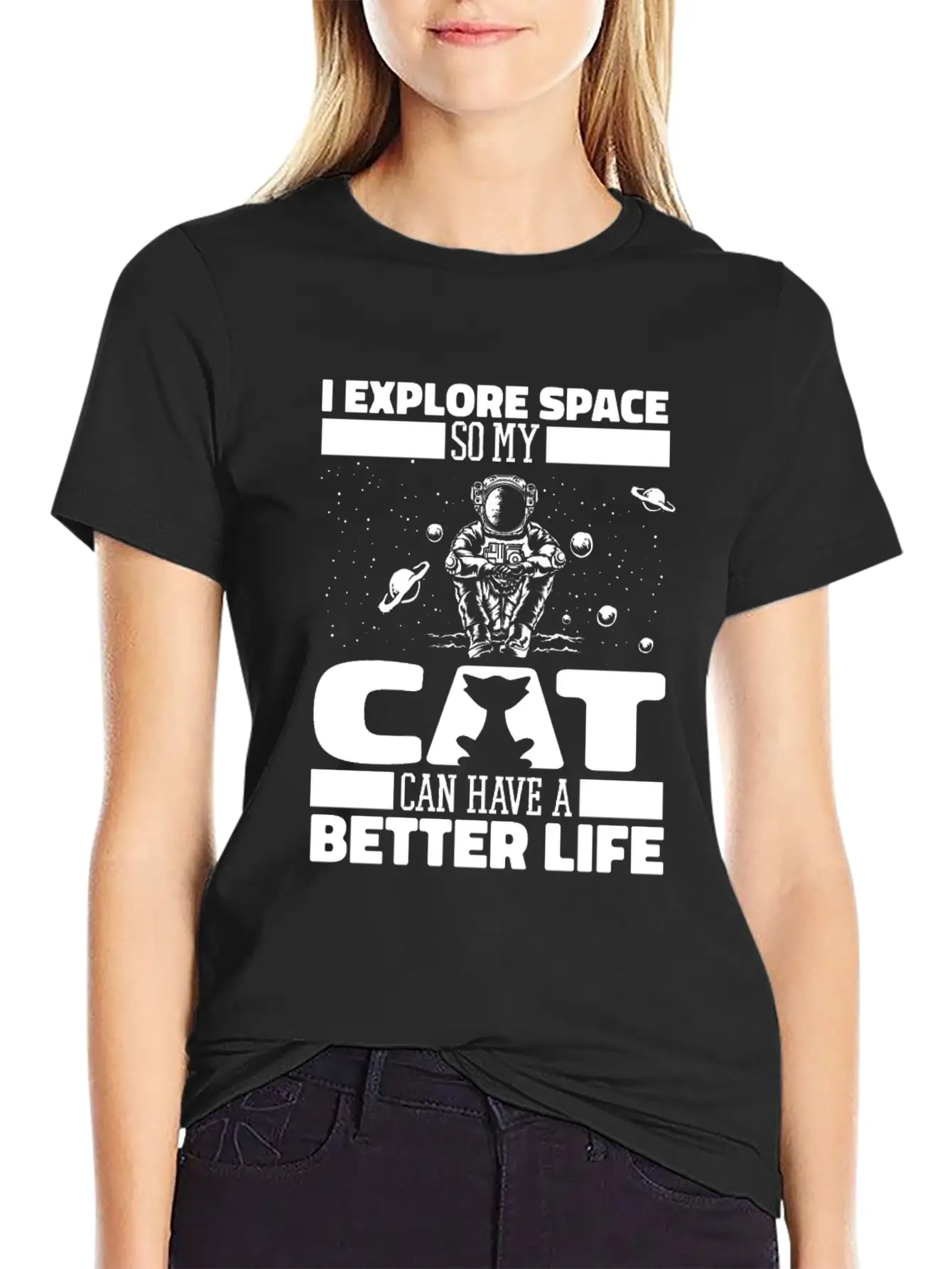 Space Cat Space Colonization Classic Fit Graphic Tee For Daily Comfort – Unisex Cotton Shirt