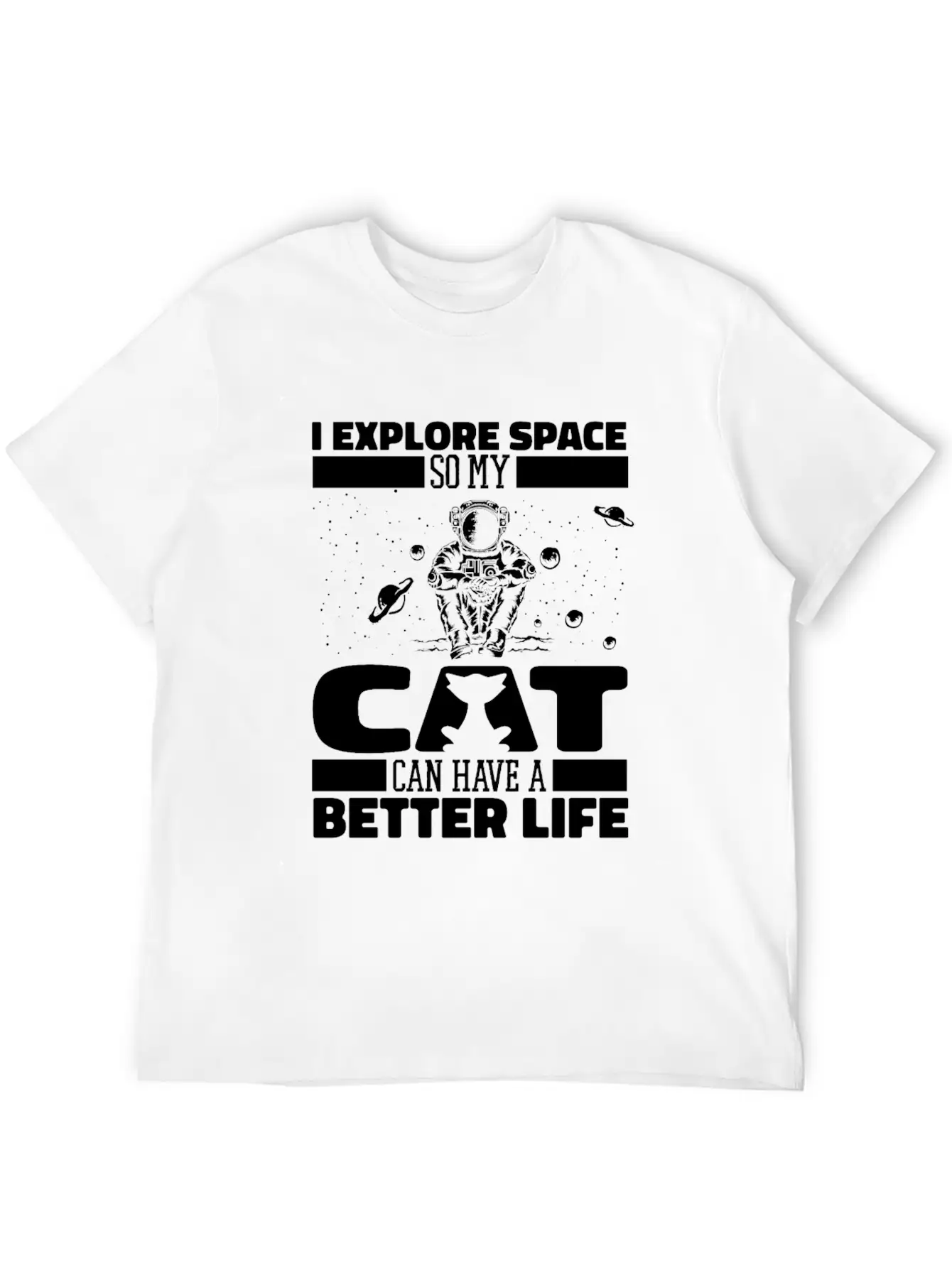 Space Cat Space Colonization Classic Fit Graphic Tee For Daily Comfort – Unisex Cotton Shirt