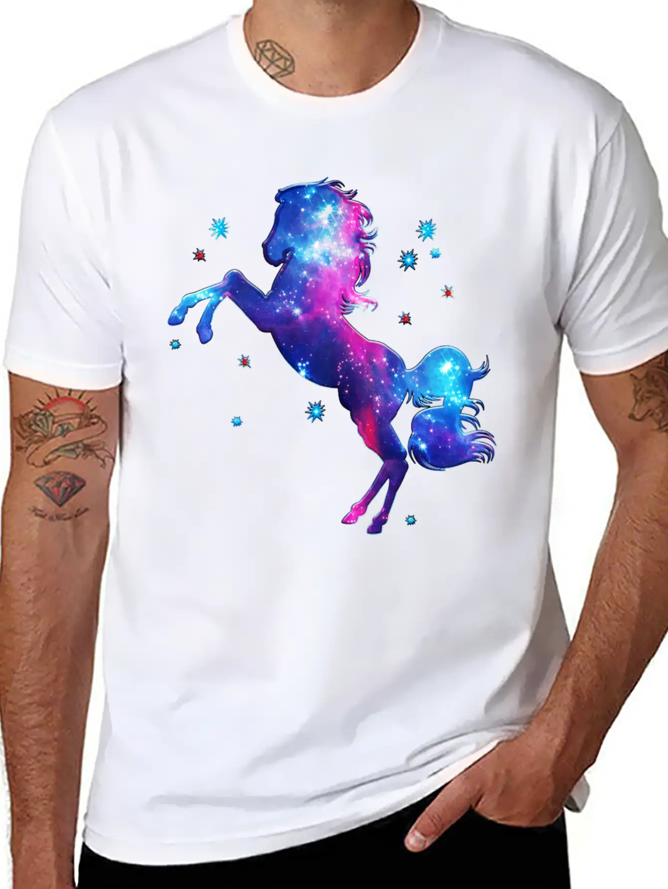 Space Horse, Cosmos, Universe, Space, Galactic Modern Fit Casual T-Shirt ��� Clean And Versatile Design