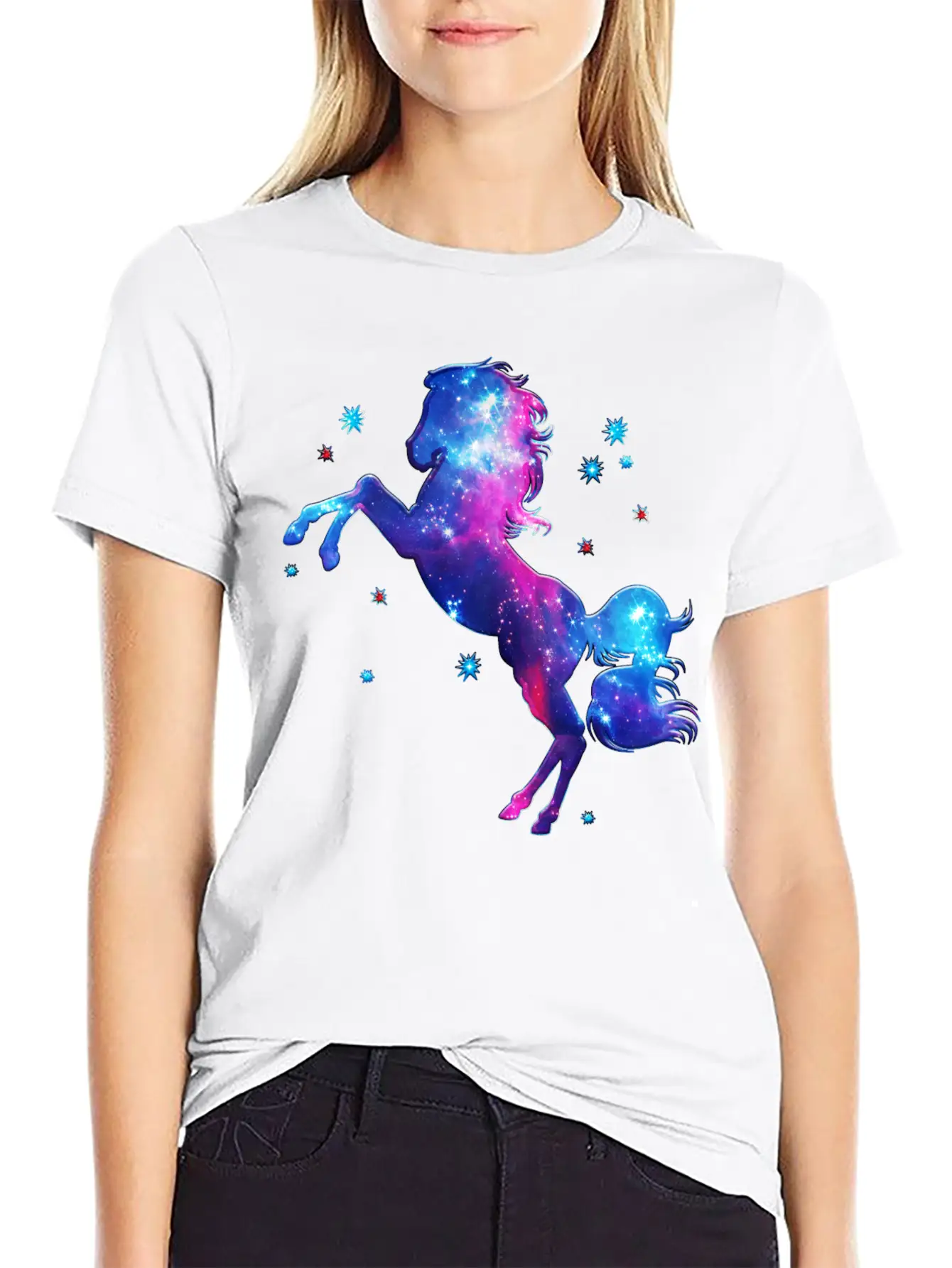 Space Horse, Cosmos, Universe, Space, Galactic Modern Fit Casual T-Shirt ��� Clean And Versatile Design