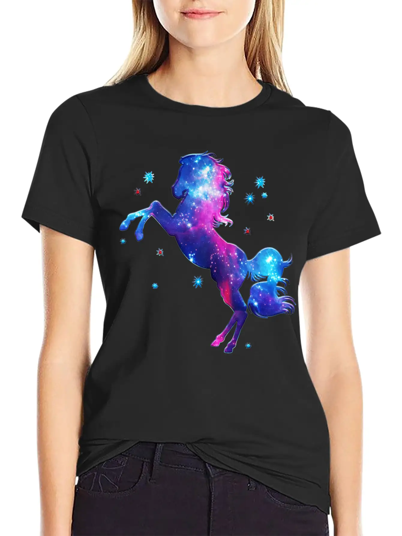 Space Horse, Cosmos, Universe, Space, Galactic Modern Fit Casual T-Shirt ��� Clean And Versatile Design