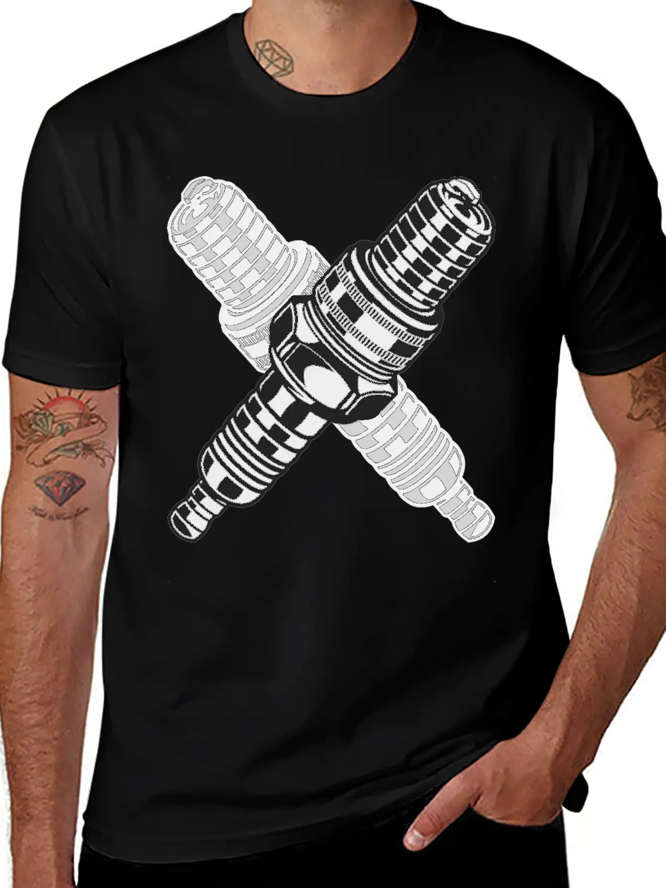 Spark Plug Lightweight Cotton T-Shirt – Daily Comfort Graphic Shirt