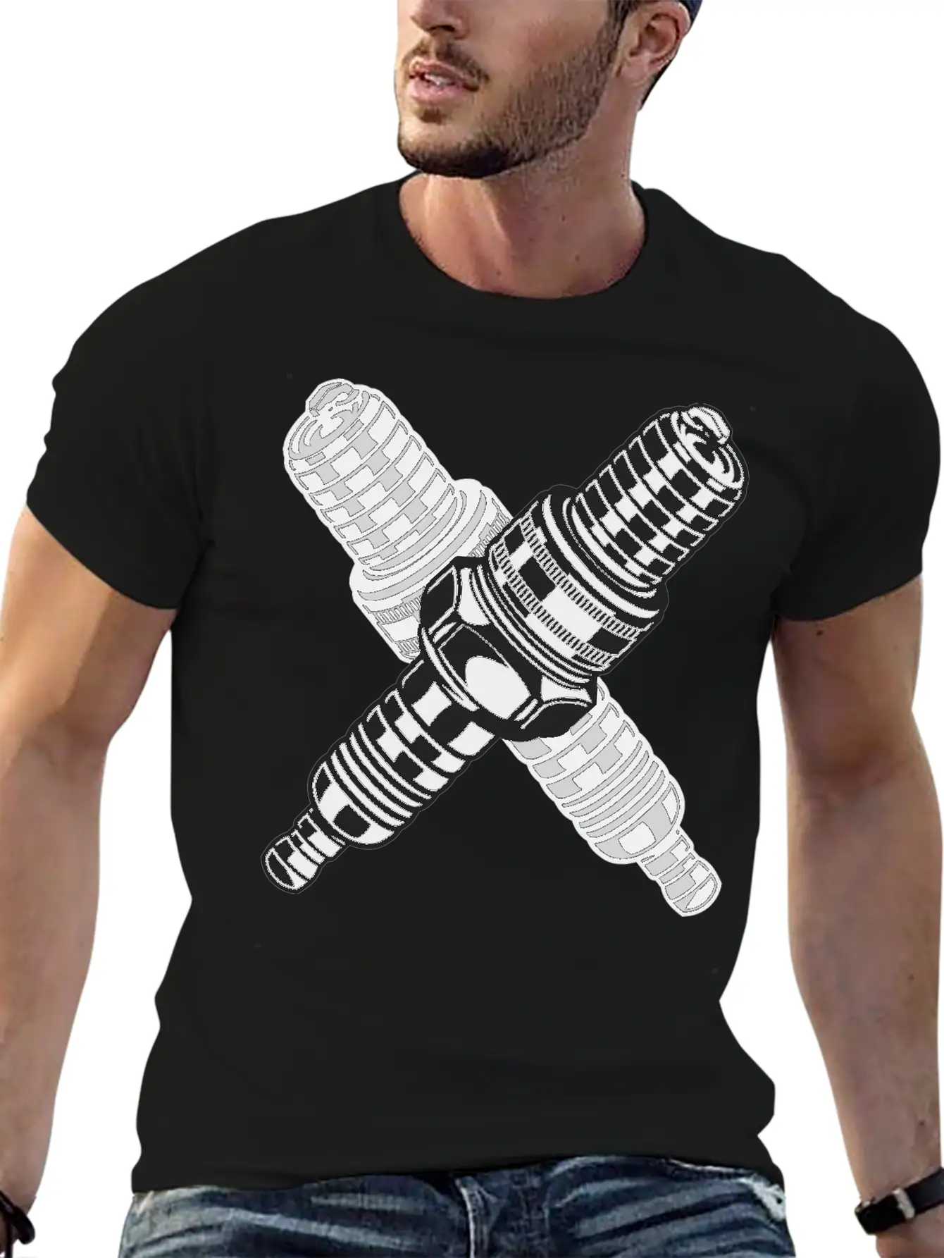 Spark Plug Lightweight Cotton T-Shirt – Daily Comfort Graphic Shirt