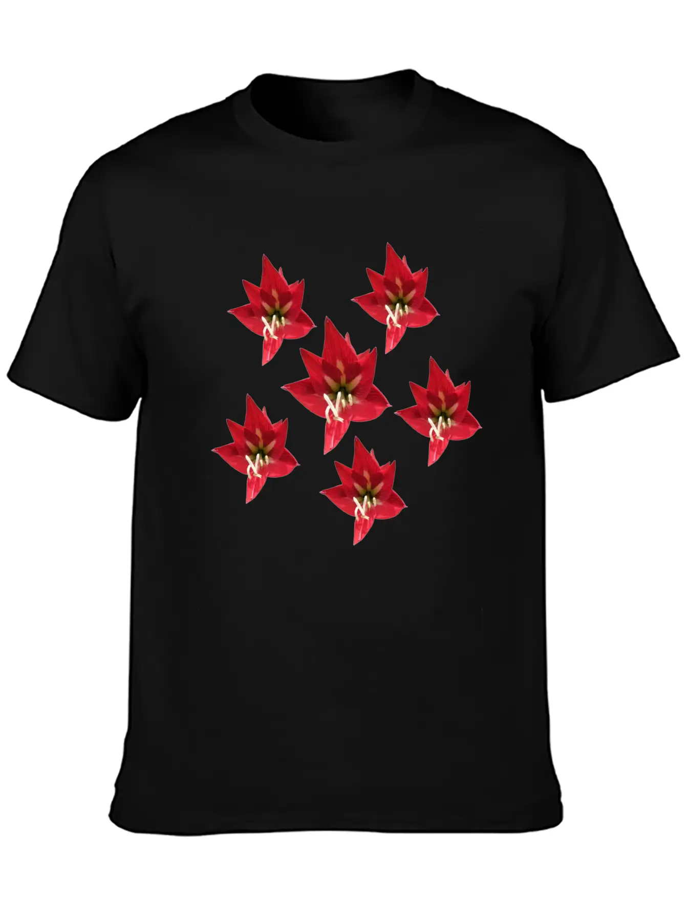 Speaker Red Flower Unisex Casual T-Shirt – Clean Design For Daily Comfort