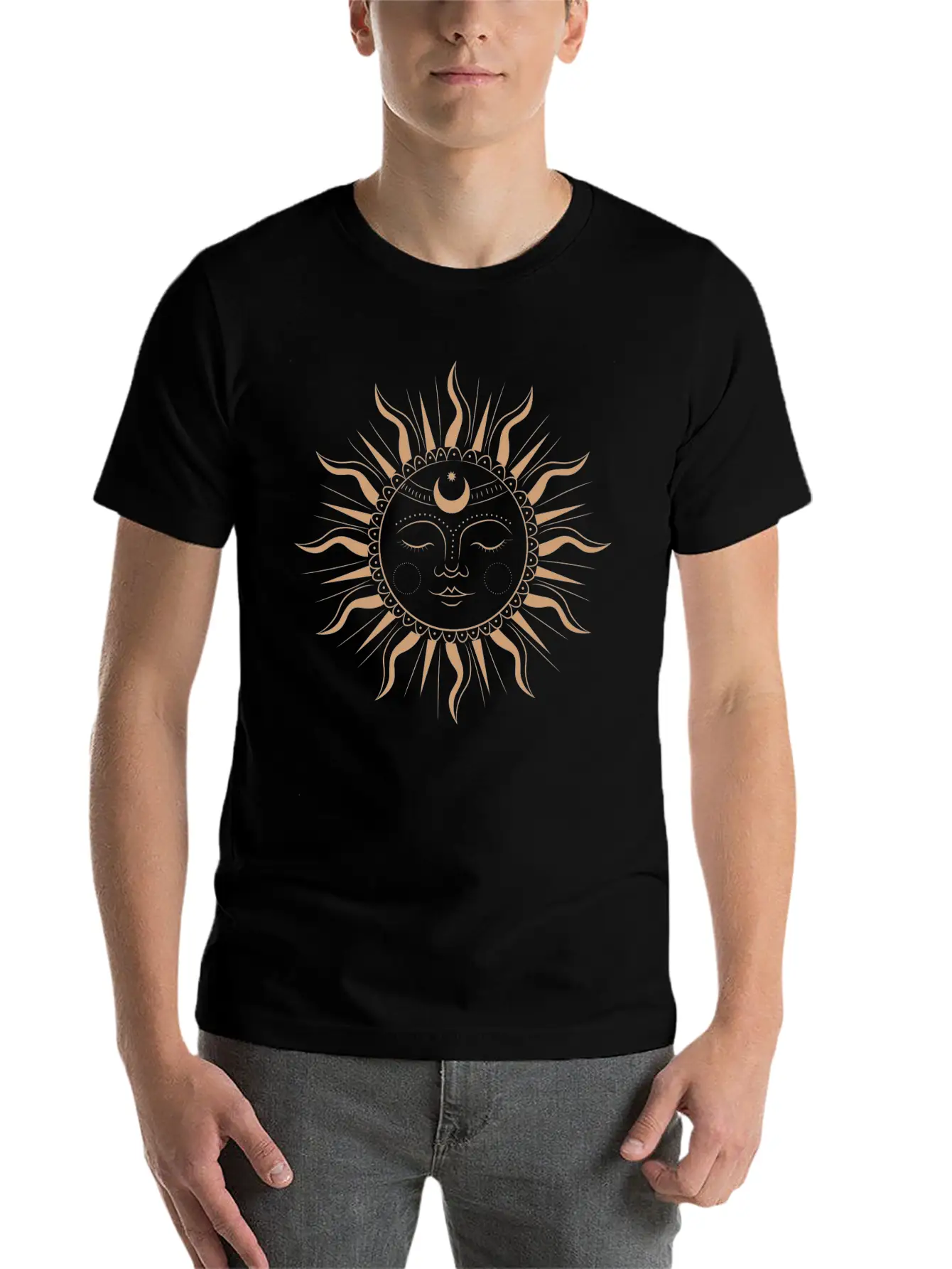 Spiritual Sun Basic Graphic T-Shirt – Daily Comfort In Soft Cotton