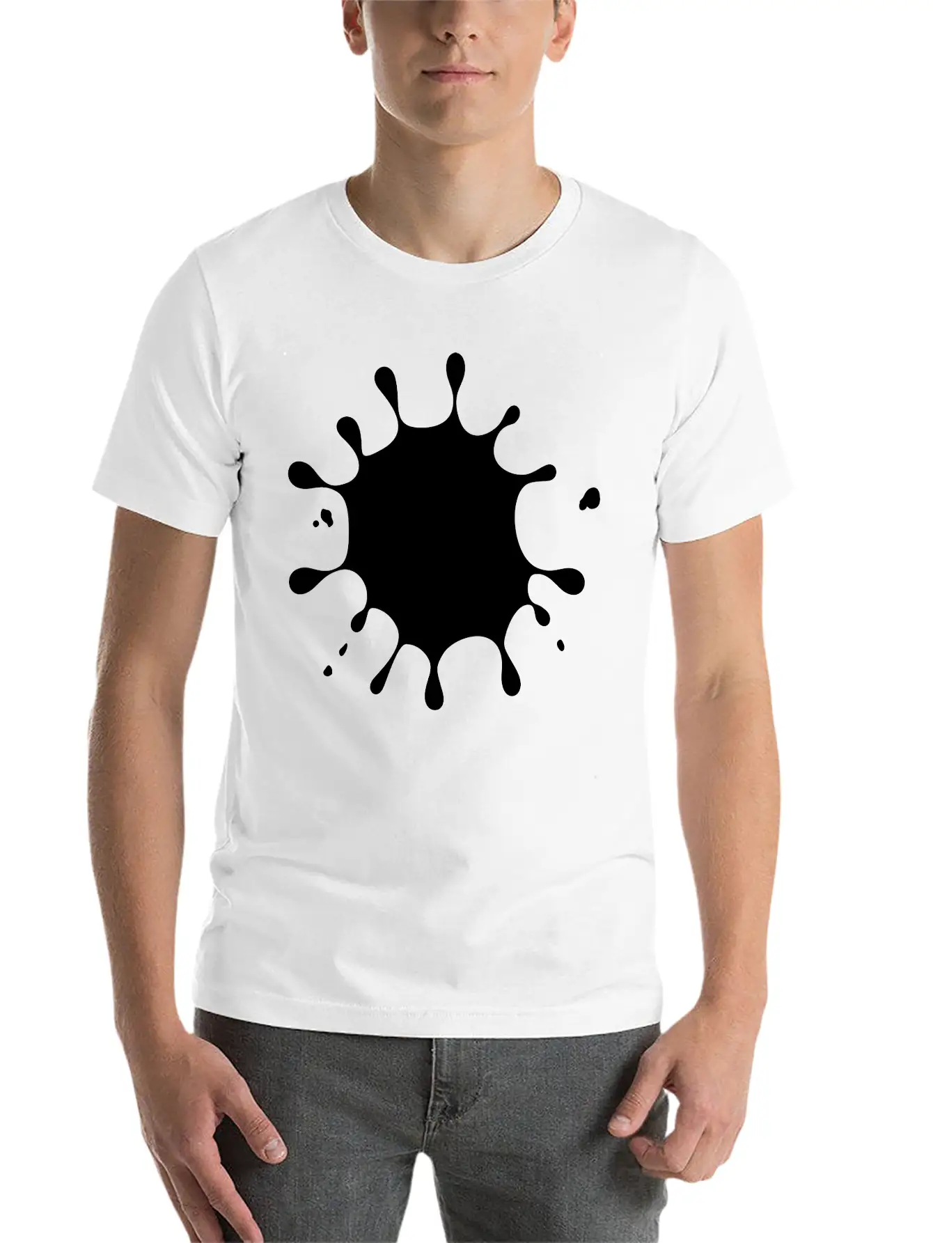 Splash Of Ink Or Color (1c) Modern Fit Casual T-Shirt – Clean And Versatile Design