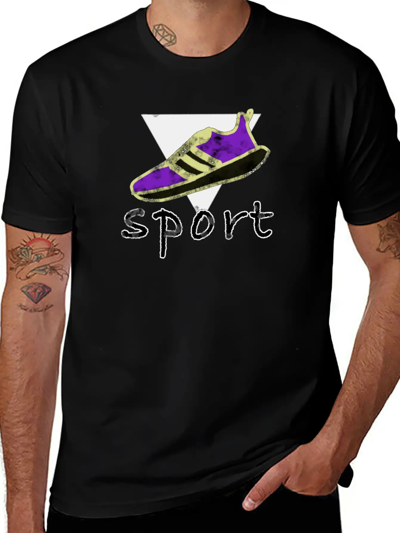 Sport Shoe Running Basic Graphic T-Shirt – Daily Comfort In Soft Cotton