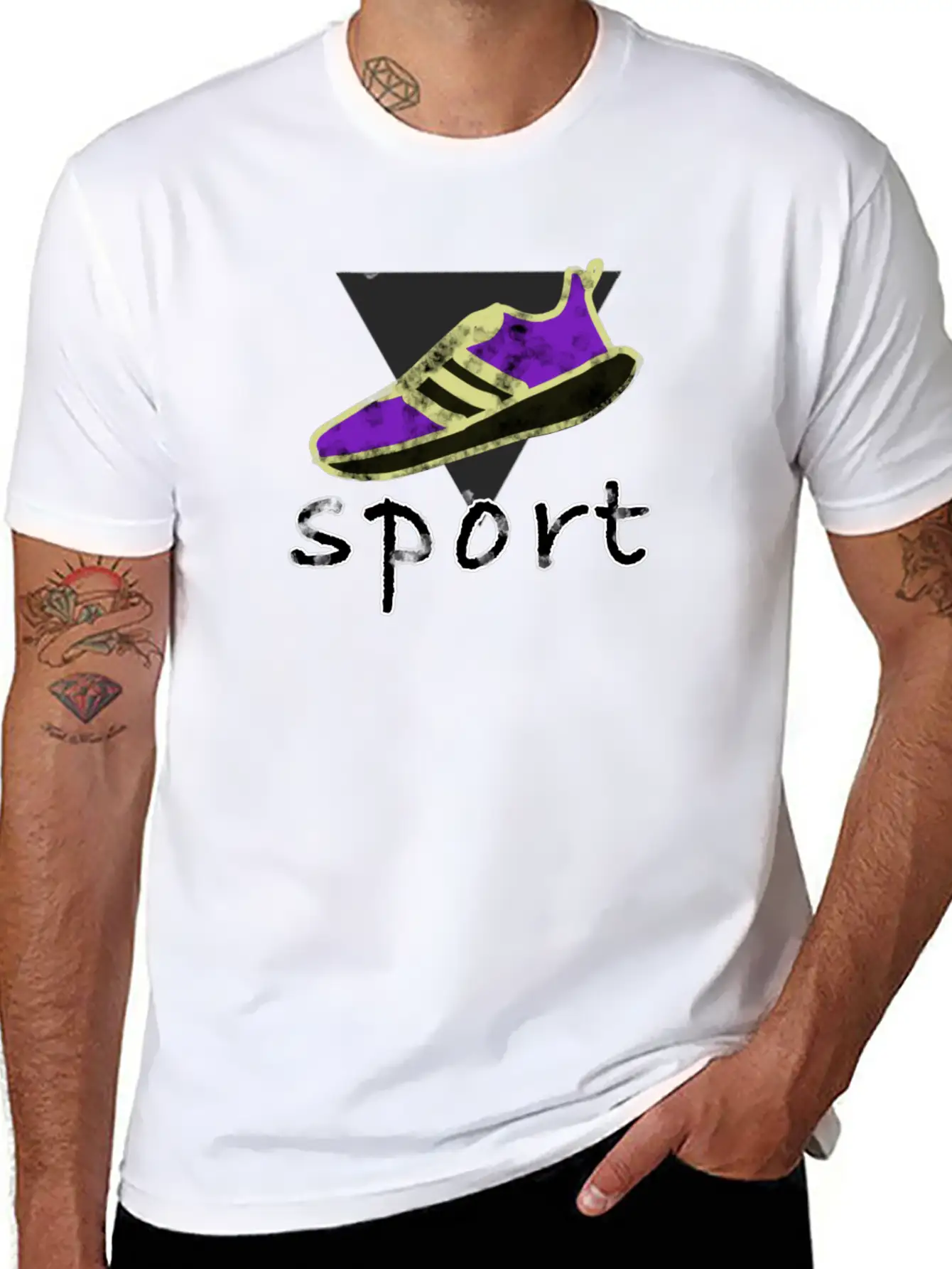 Sport Shoe Running Basic Graphic T-Shirt – Daily Comfort In Soft Cotton