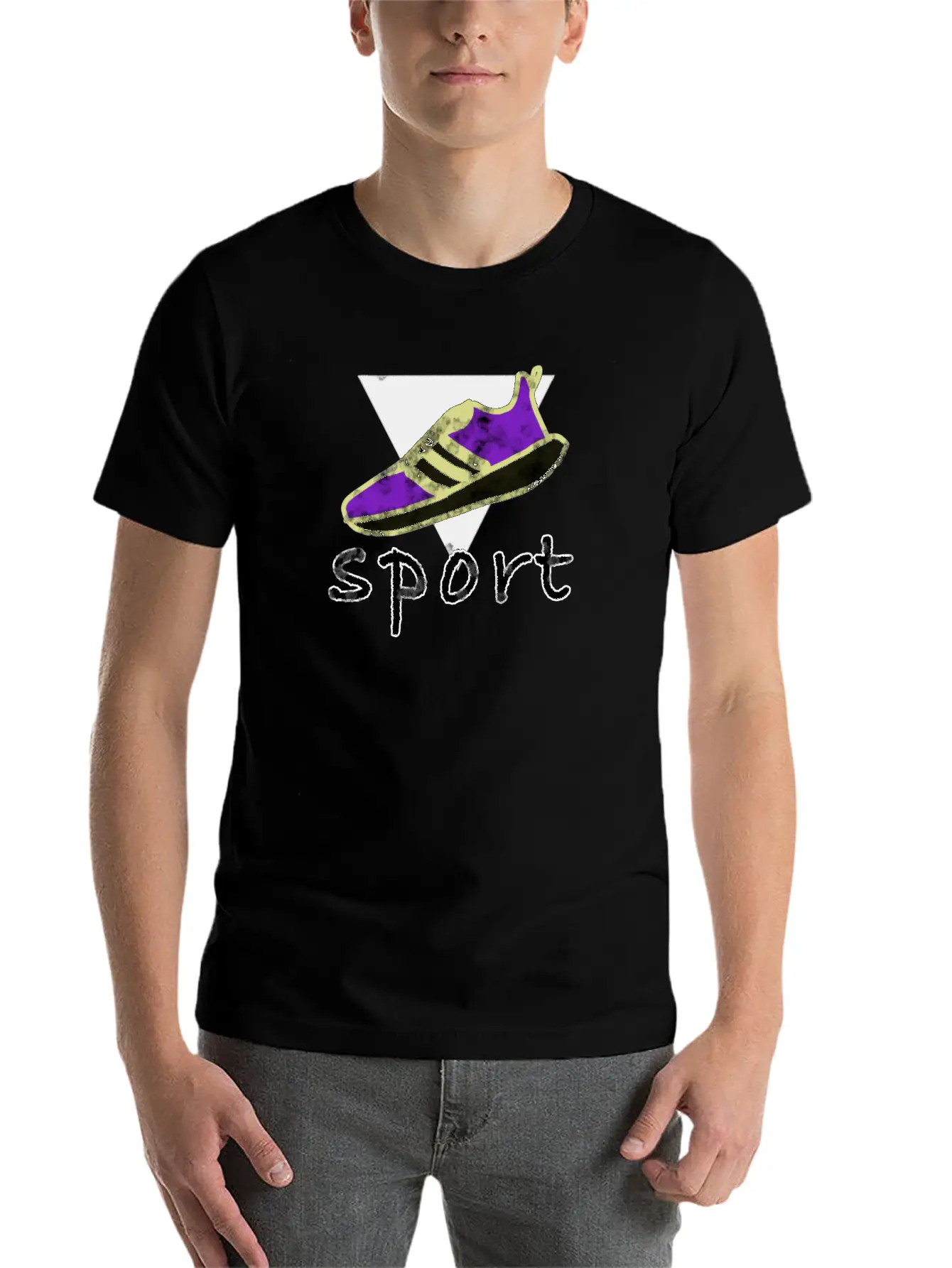 Sport Shoe Running Basic Graphic T-Shirt – Daily Comfort In Soft Cotton