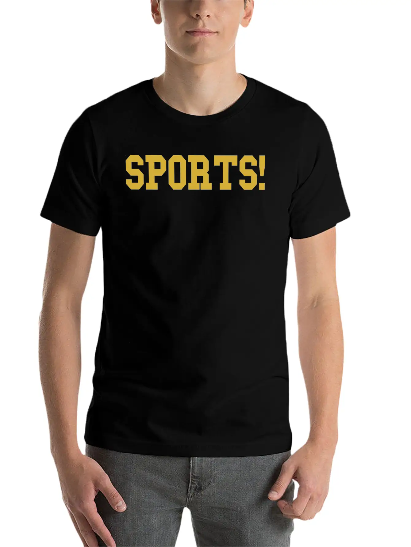 Sports Gold Essential Cotton Tee For Daily Outfits – Unisex Style