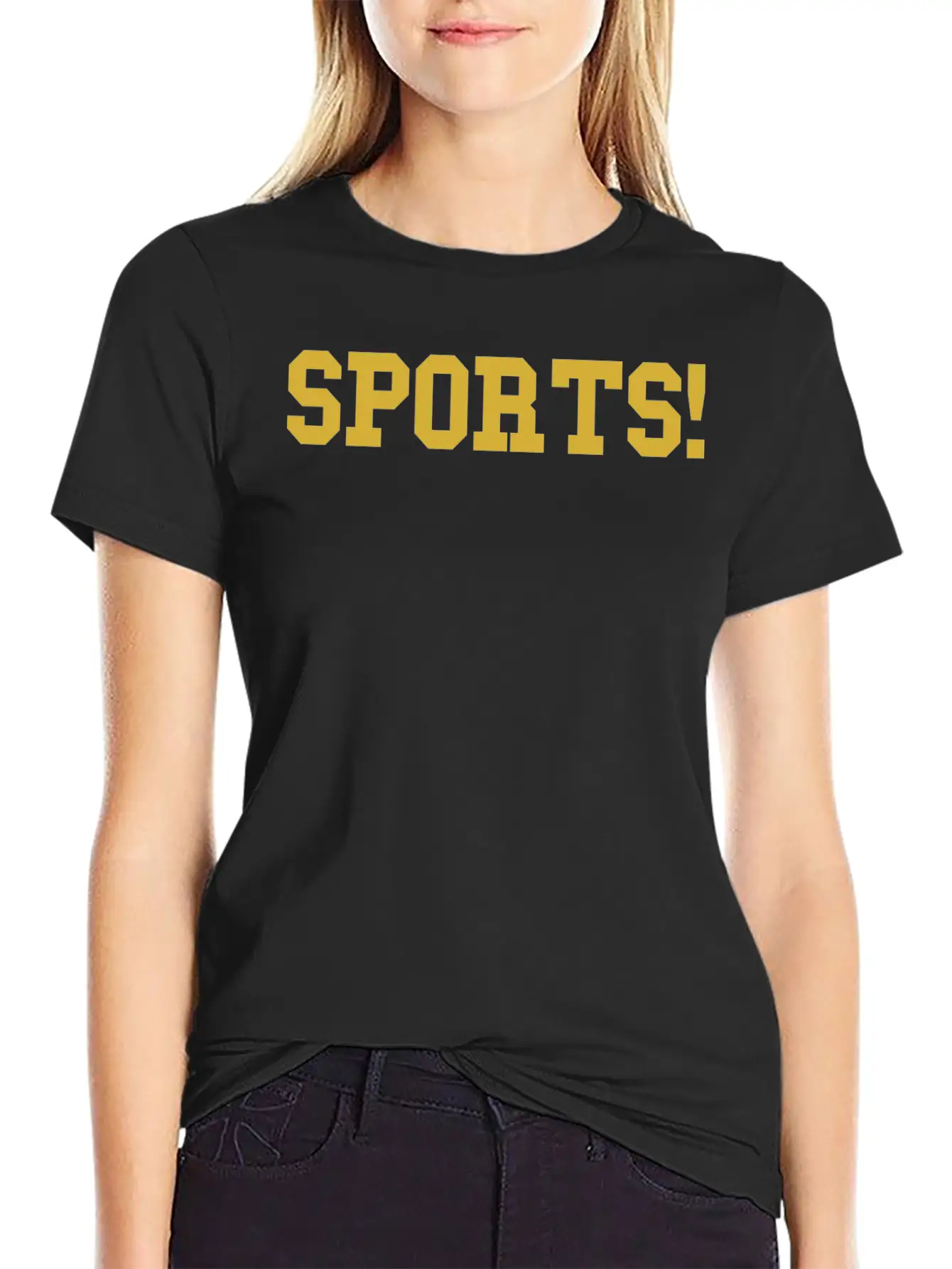 Sports Gold Essential Cotton Tee For Daily Outfits – Unisex Style