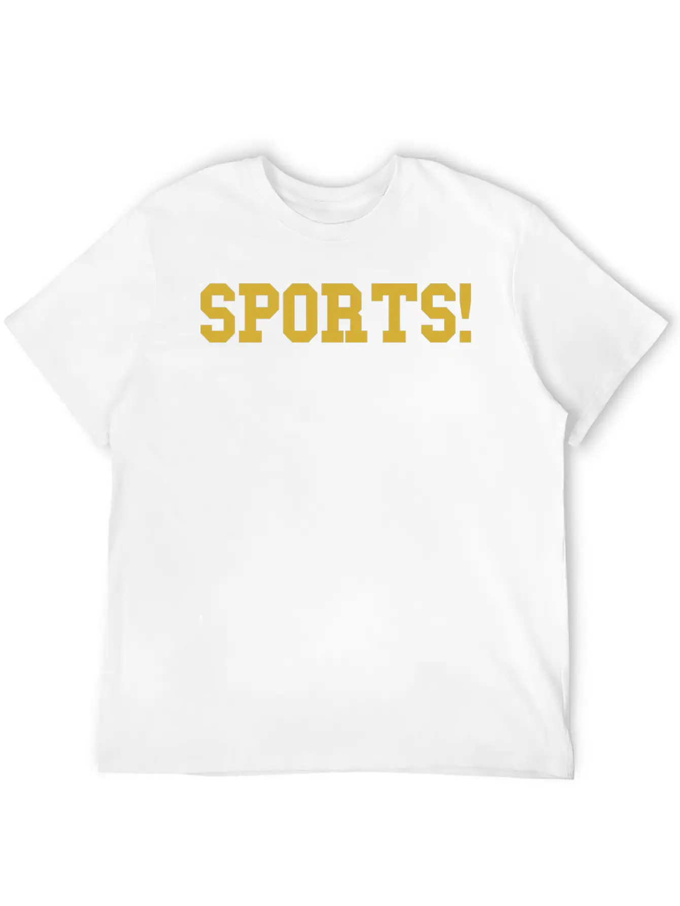 Sports Gold Essential Cotton Tee For Daily Outfits – Unisex Style