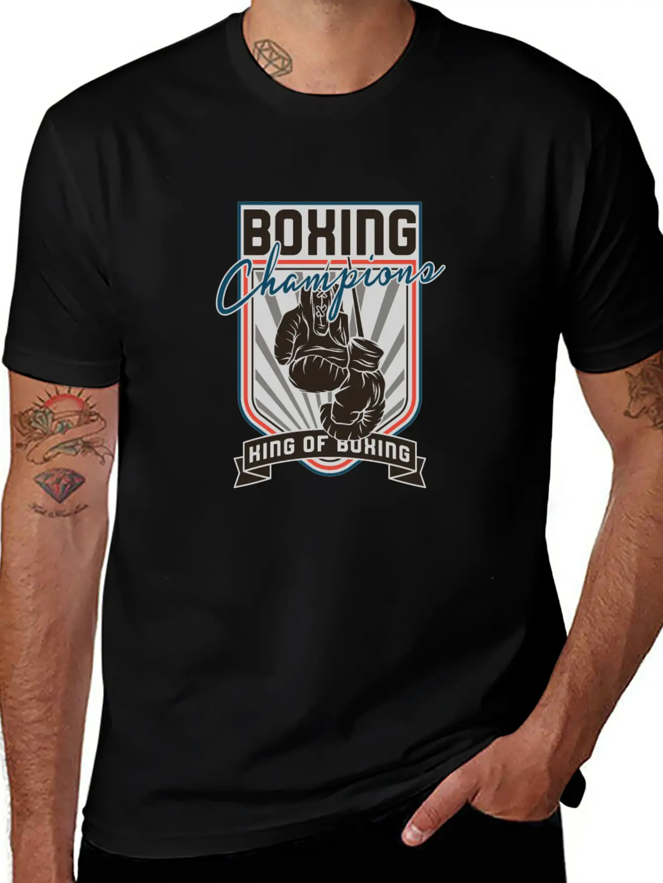 Sports - Heavyweight - Boxing Champions Lightweight Cotton T-Shirt – Daily Comfort Graphic Shirt