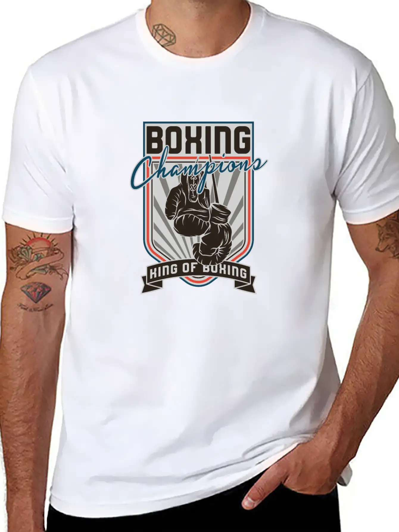 Sports - Heavyweight - Boxing Champions Lightweight Cotton T-Shirt – Daily Comfort Graphic Shirt