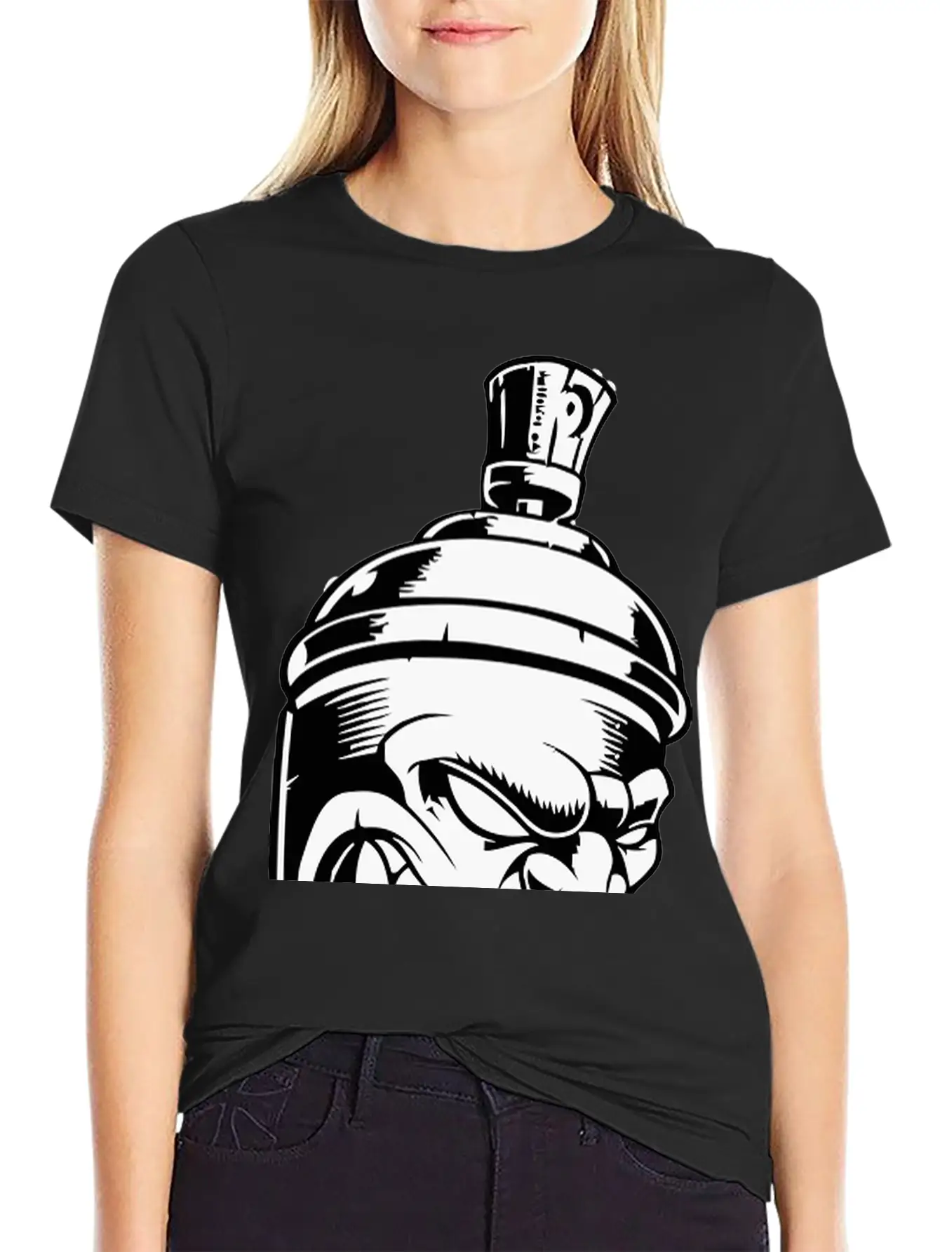 Spray Can Lightweight Cotton T-Shirt – Daily Comfort Graphic Shirt