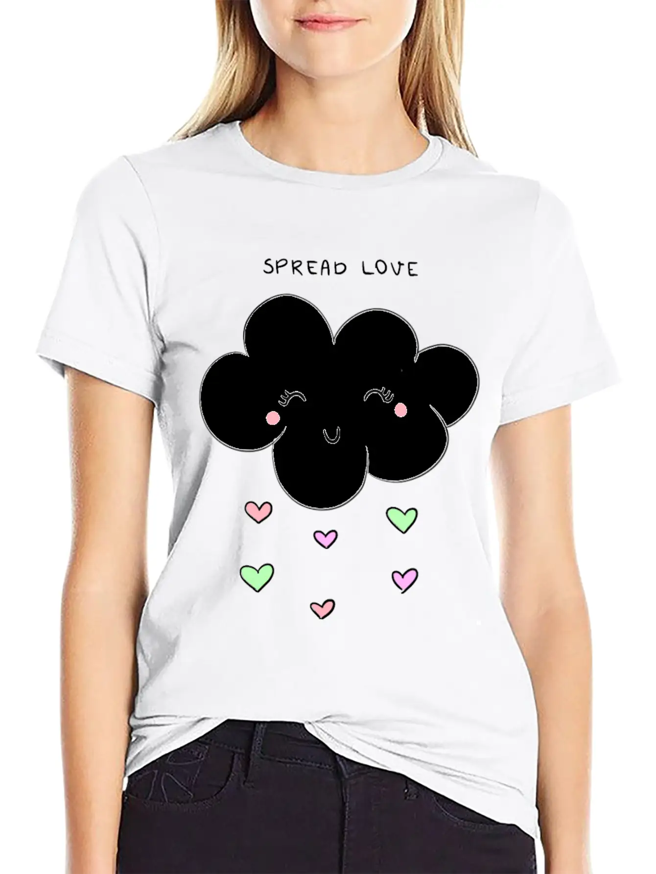Spread Love Cloud Stylish Everyday T-Shirt – Unisex Basic Cotton Tee