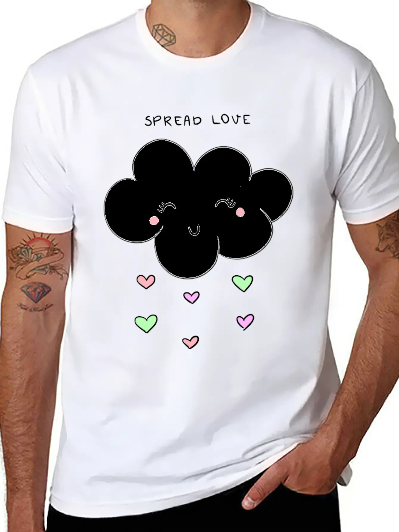 Spread Love Cloud Stylish Everyday T-Shirt – Unisex Basic Cotton Tee
