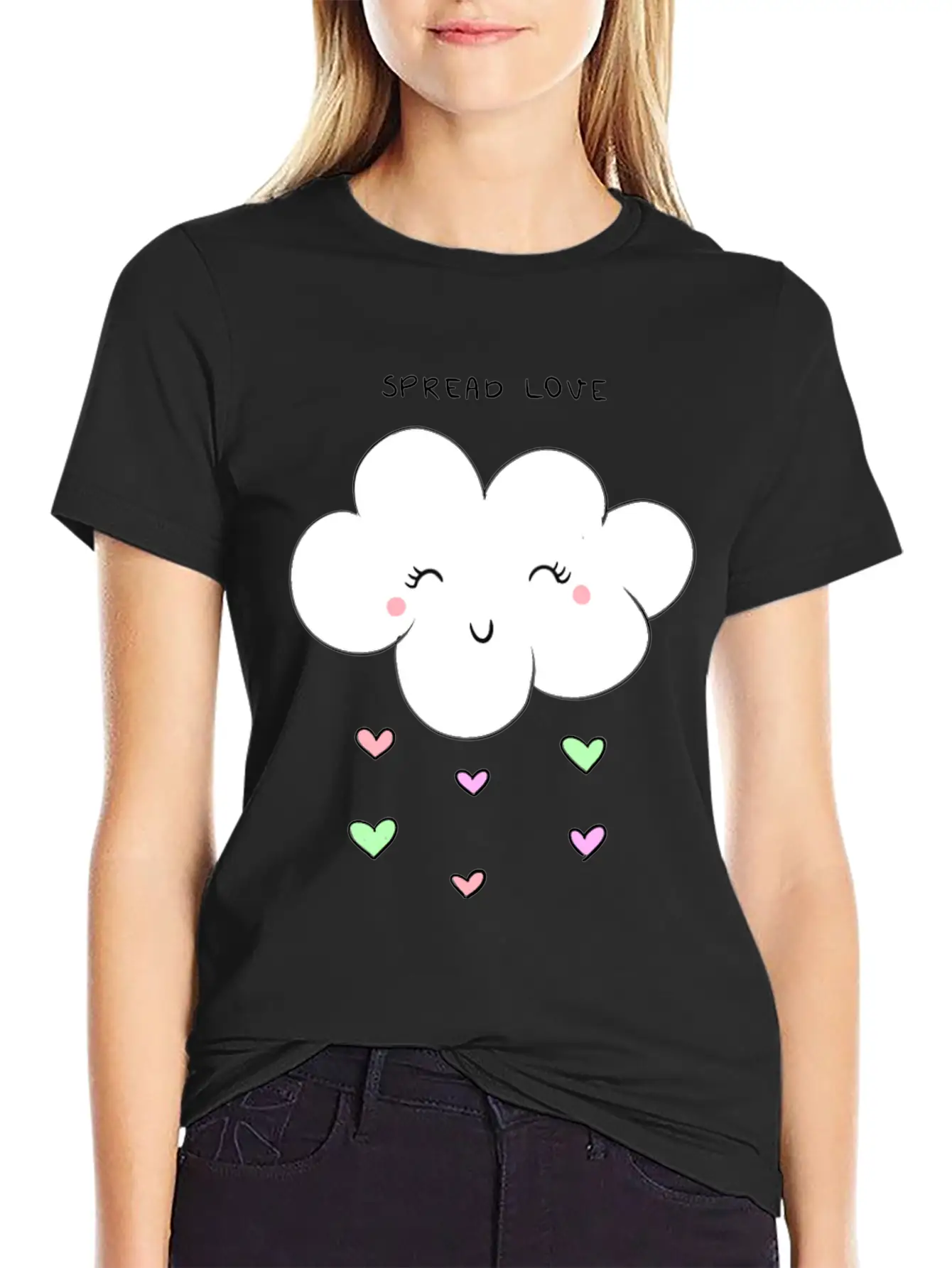 Spread Love Cloud Stylish Everyday T-Shirt – Unisex Basic Cotton Tee