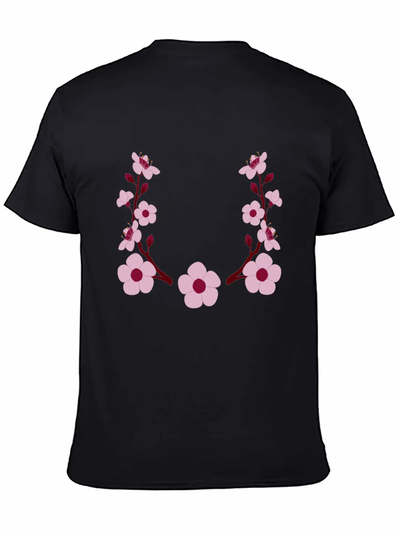 Spring Cherry Blossoms And Budding Flower Laurel Modern Fit Casual T-Shirt ��� Clean And Versatile Design