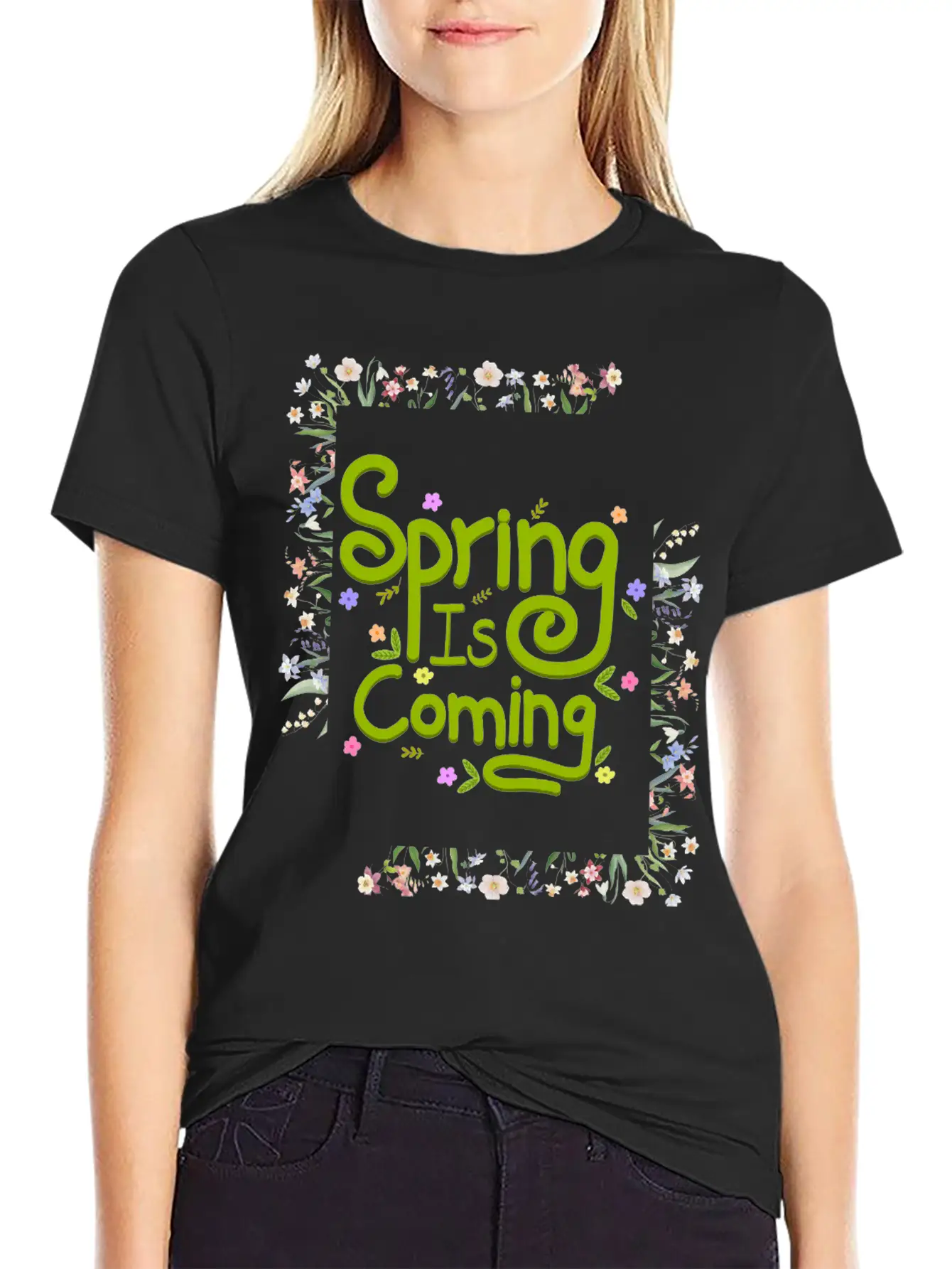 Spring Is Coming Unisex Casual T-Shirt – Clean Design For Daily Comfort
