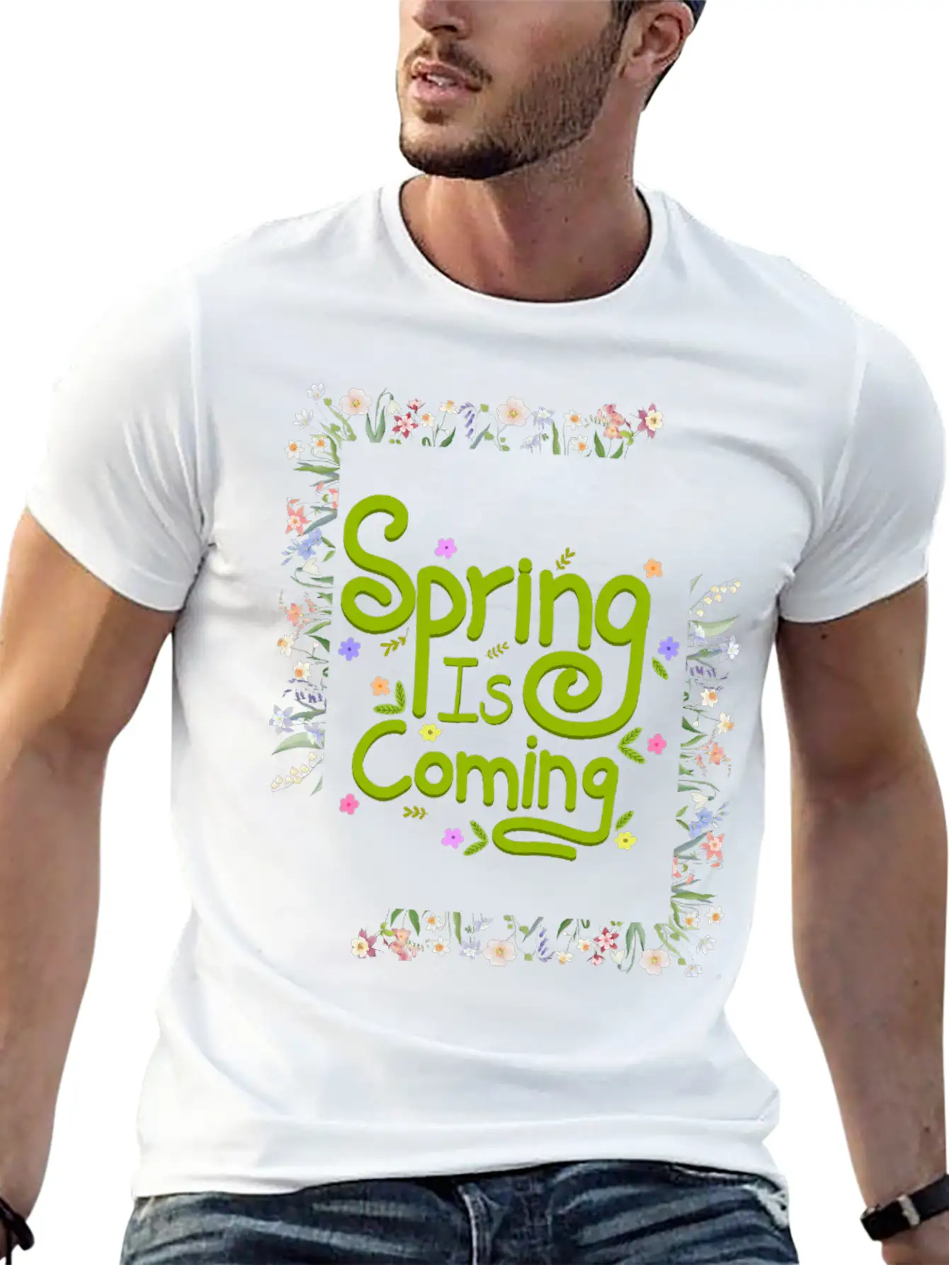 Spring Is Coming Unisex Casual T-Shirt – Clean Design For Daily Comfort
