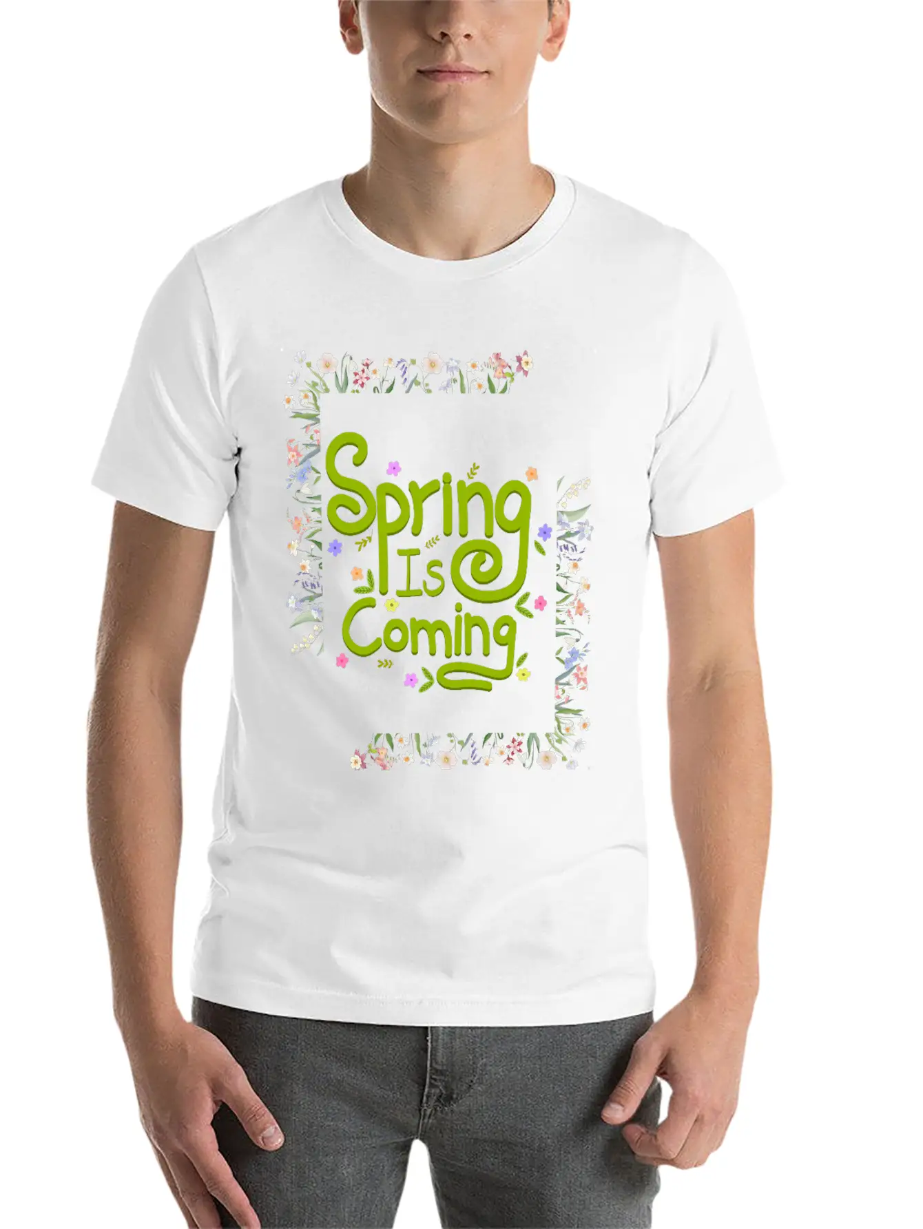 Spring Is Coming Unisex Casual T-Shirt – Clean Design For Daily Comfort