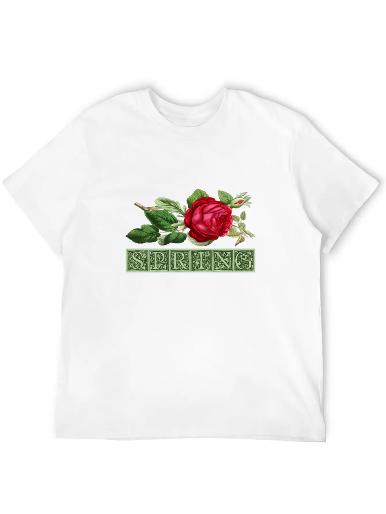 Spring Spring Bud Flower Rose Gift Essential Cotton Tee For Daily Outfits – Unisex Style