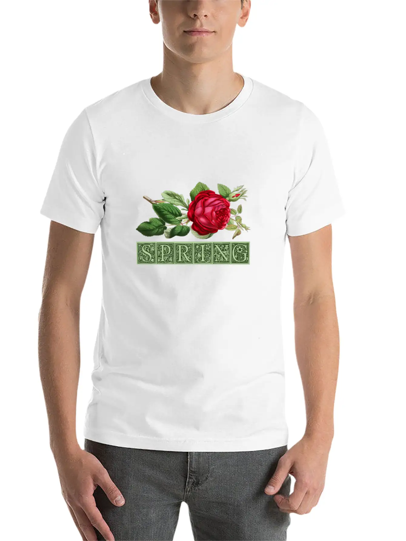 Spring Spring Bud Flower Rose Gift Essential Cotton Tee For Daily Outfits – Unisex Style