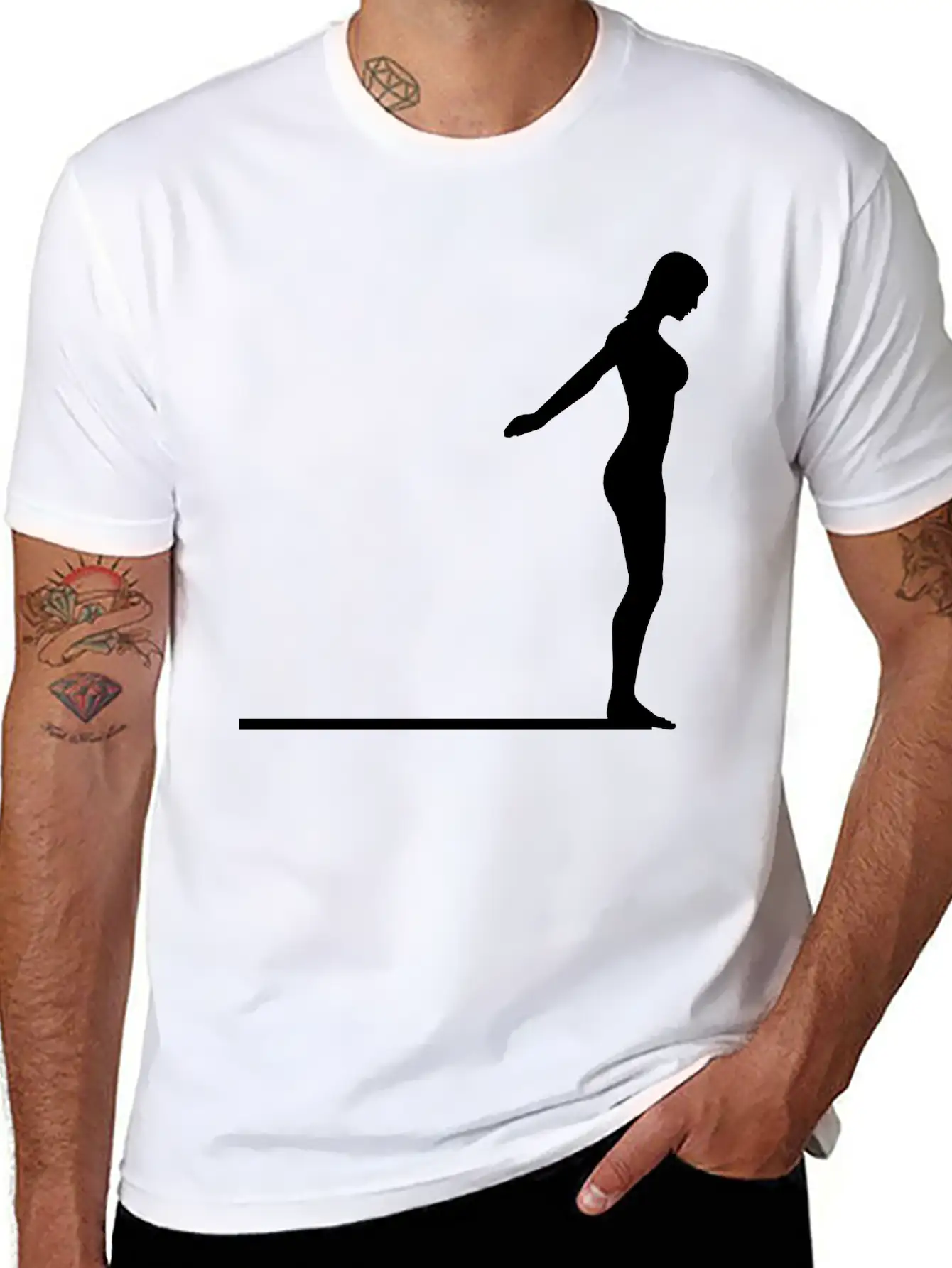 Springboard Diver Logo Comfortable Minimalist Graphic Tee – Summer Style Essential