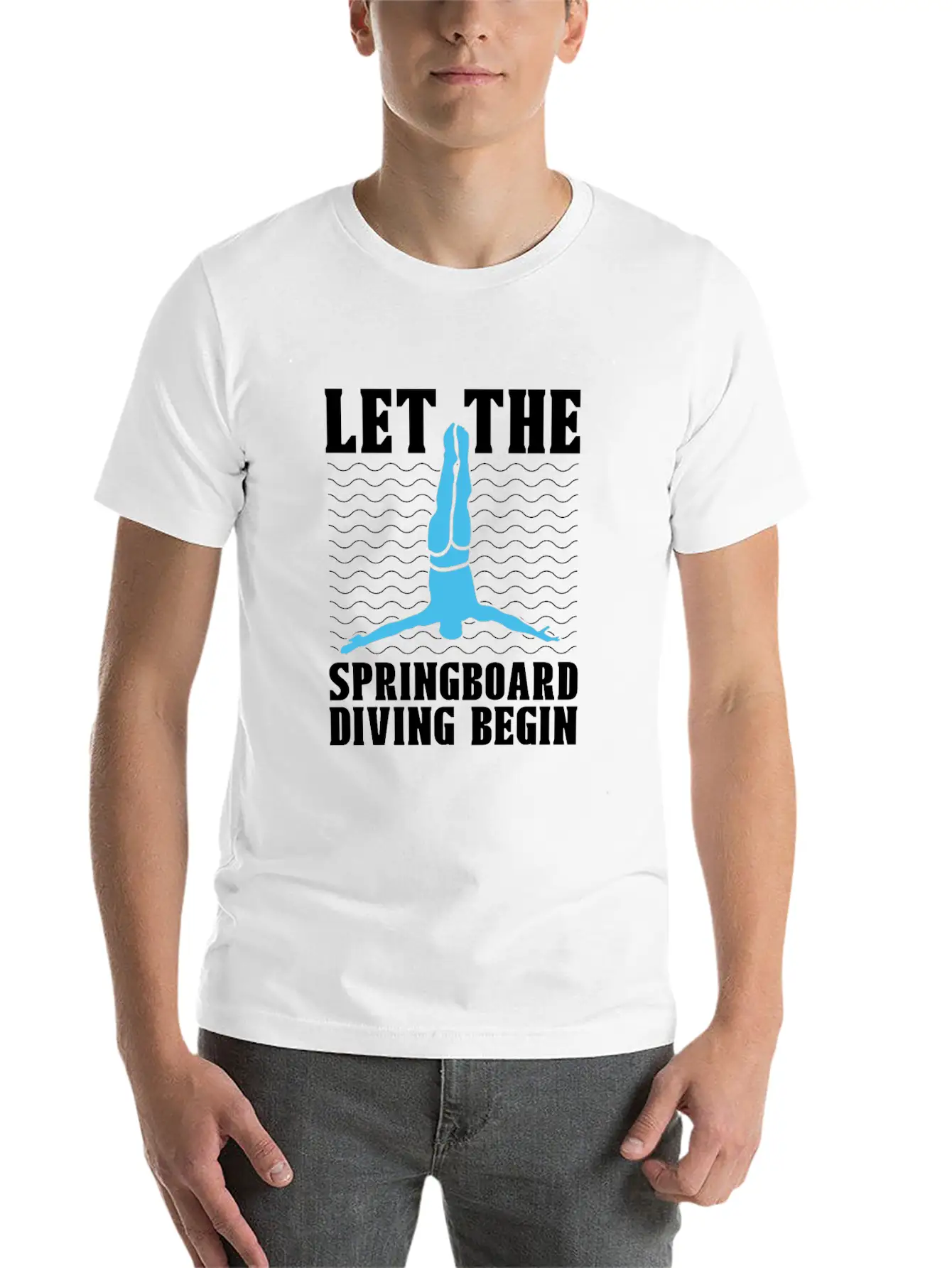 Springboard Diving Basic Graphic T-Shirt – Daily Comfort In Soft Cotton