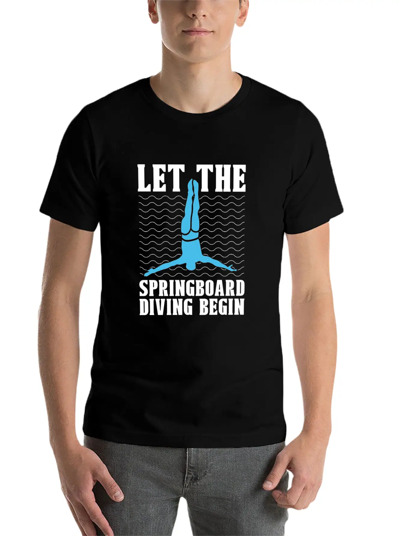 Springboard Diving Basic Graphic T-Shirt – Daily Comfort In Soft Cotton