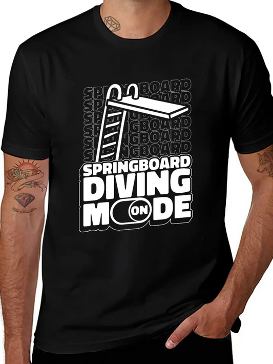 Springboard Diving Mode Comfortable Minimalist Graphic Tee – Summer Style Essential
