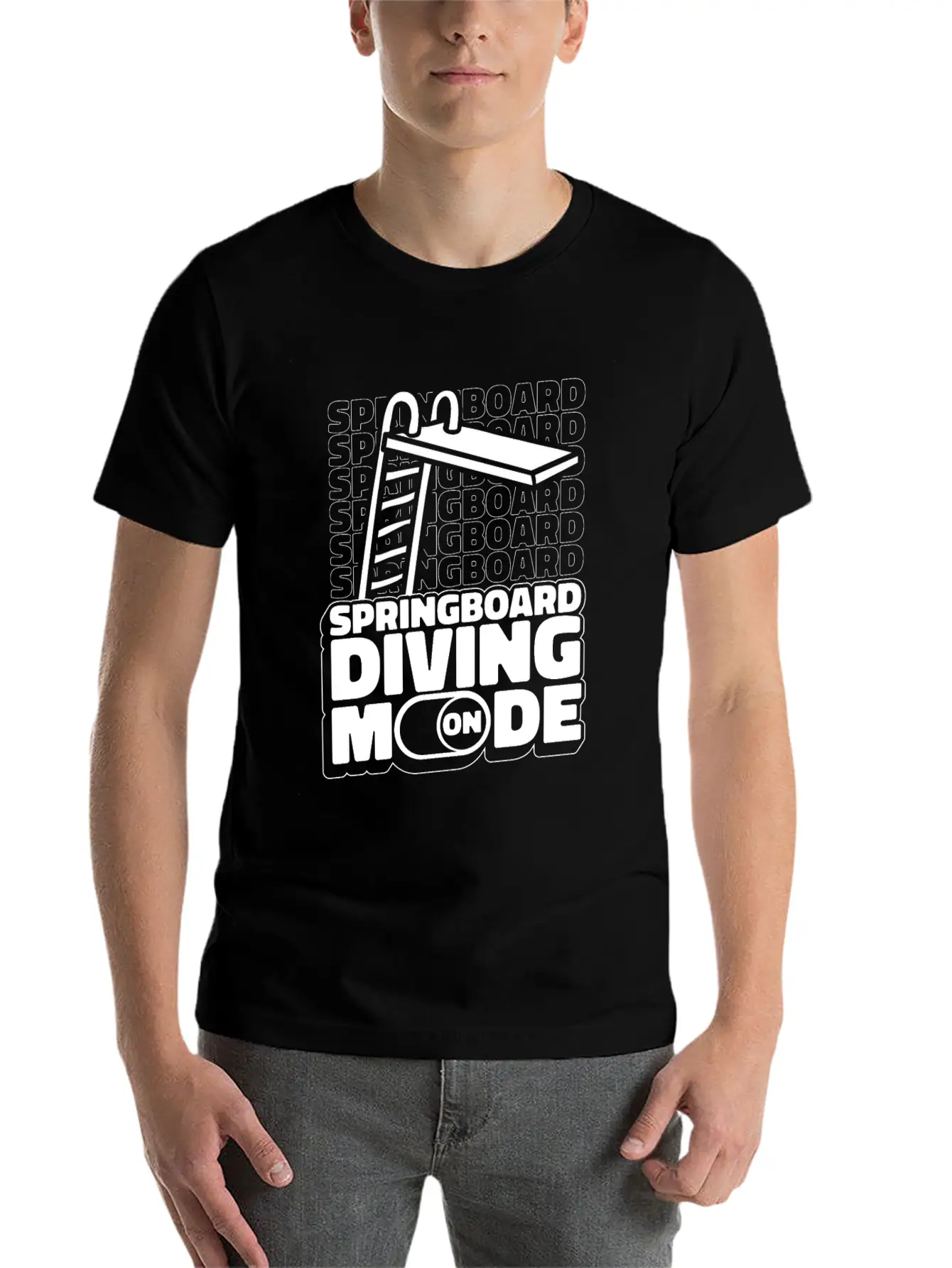 Springboard Diving Mode Comfortable Minimalist Graphic Tee – Summer Style Essential