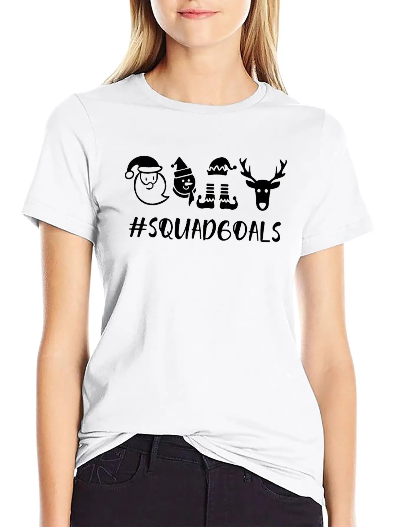 Squad Goal Funny Christmas Basic Graphic T-Shirt – Daily Comfort In Soft Cotton