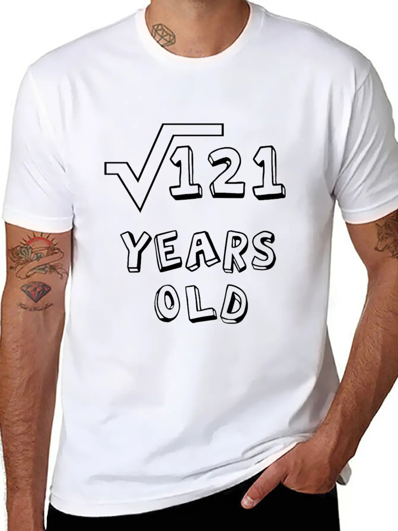 Square Root Of 121: 11th Birthday 11 Years Old Unisex Casual T-Shirt – Clean Design For Daily Comfort