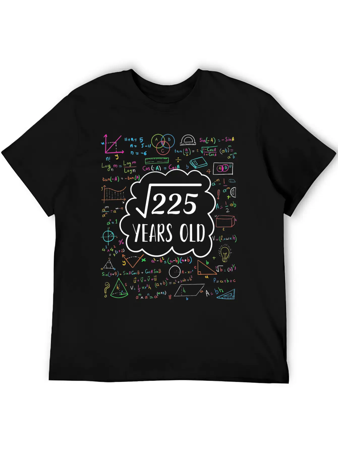 Square Root Of 225 15Th Birthday Design For 15 Yea Unisex Casual T-Shirt – Clean Design For Daily Comfort