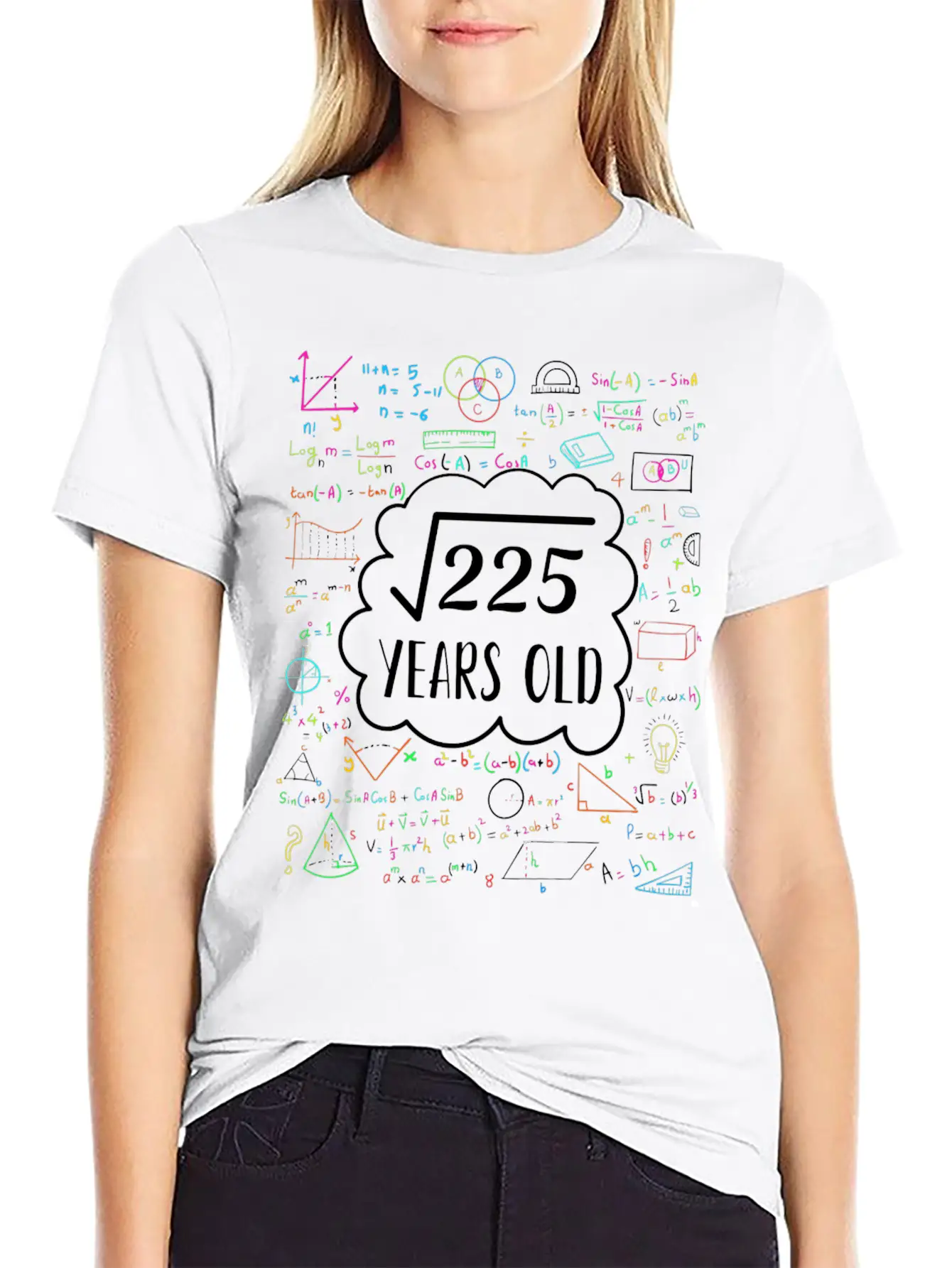 Square Root Of 225 15Th Birthday Design For 15 Yea Unisex Casual T-Shirt – Clean Design For Daily Comfort
