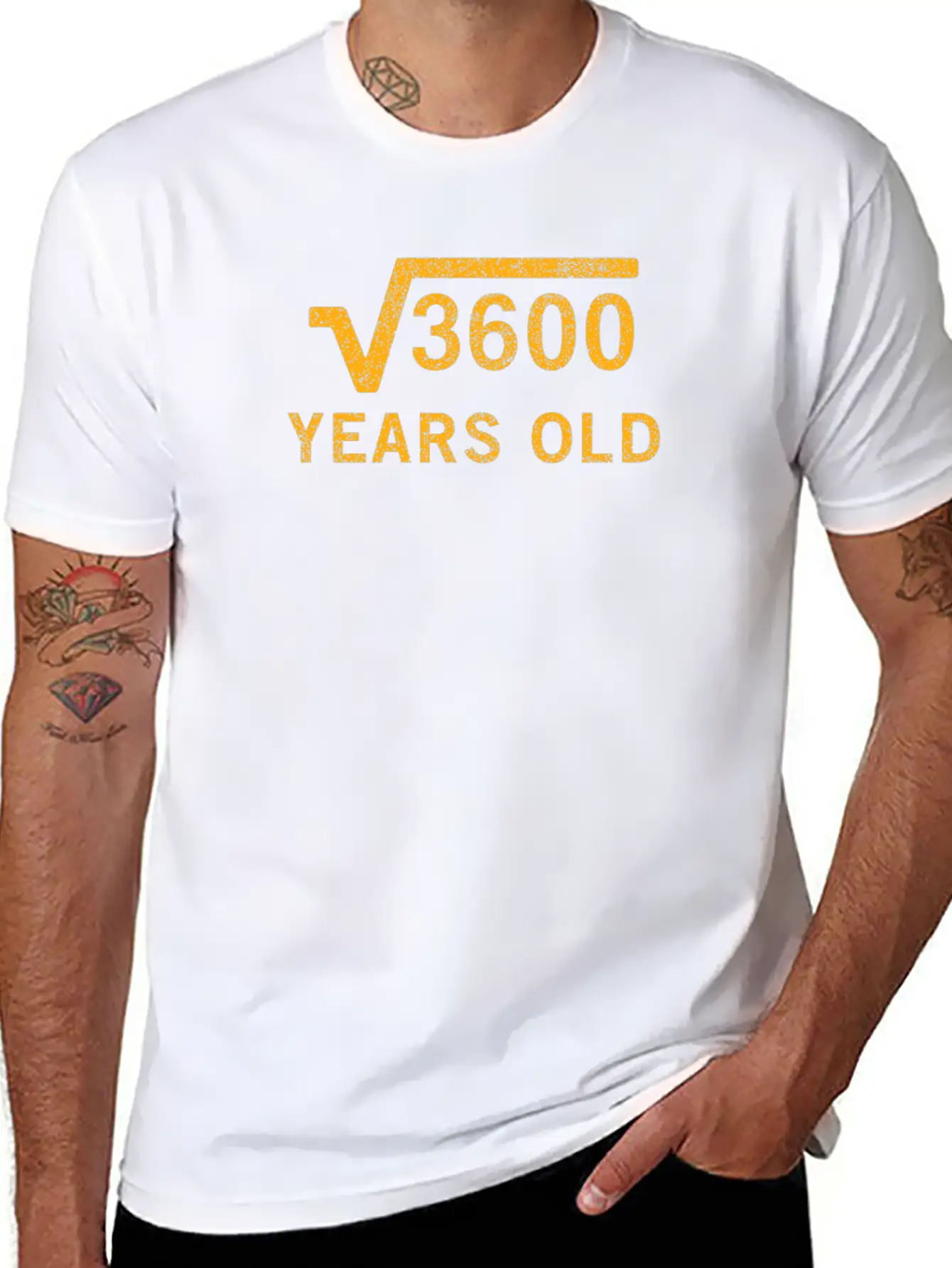 Square Root Of 3600 60 Years Old 60th Birthday Lightweight Cotton T-Shirt – Daily Comfort Graphic Shirt