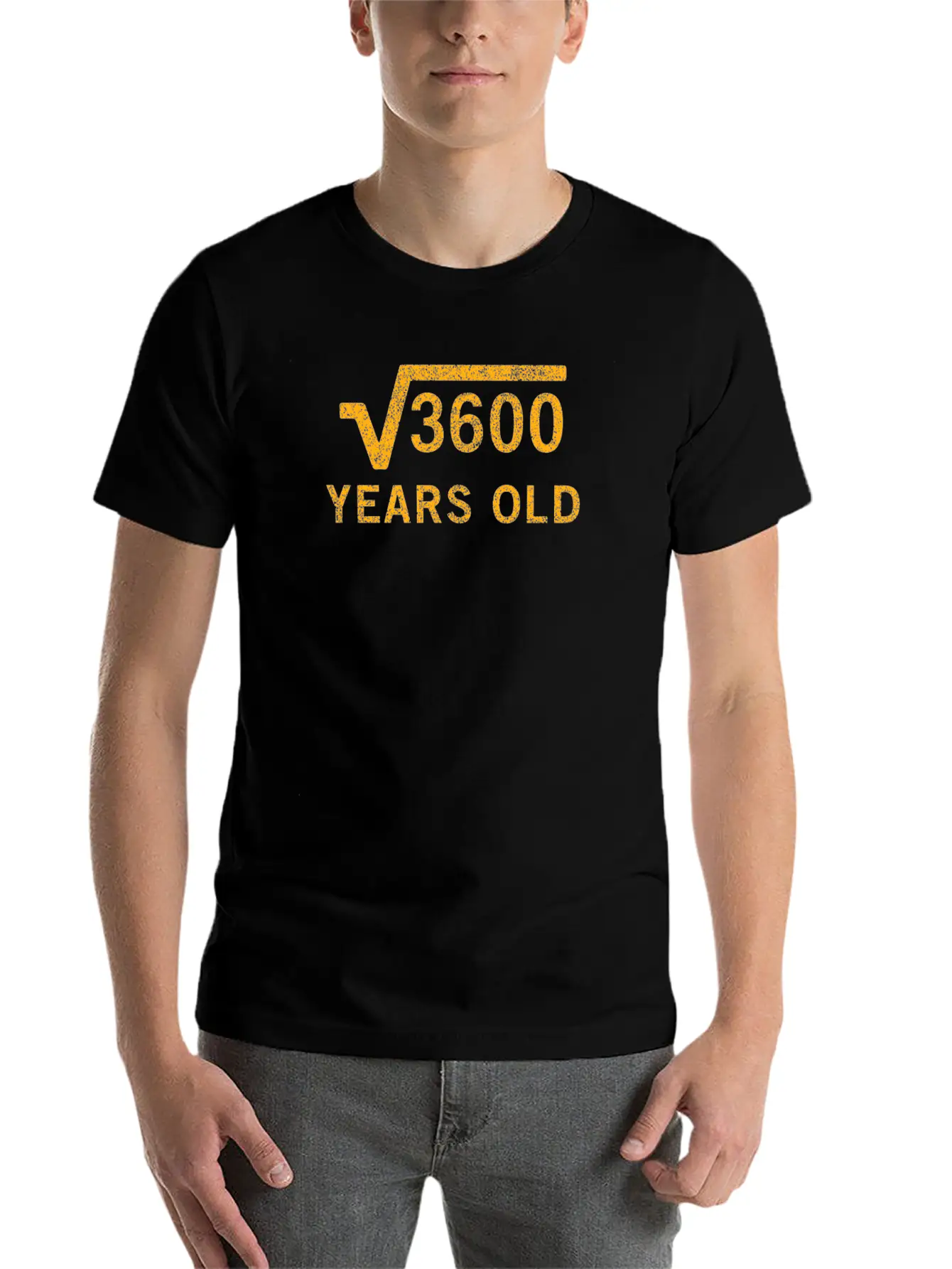 Square Root Of 3600 60 Years Old 60th Birthday Lightweight Cotton T-Shirt – Daily Comfort Graphic Shirt