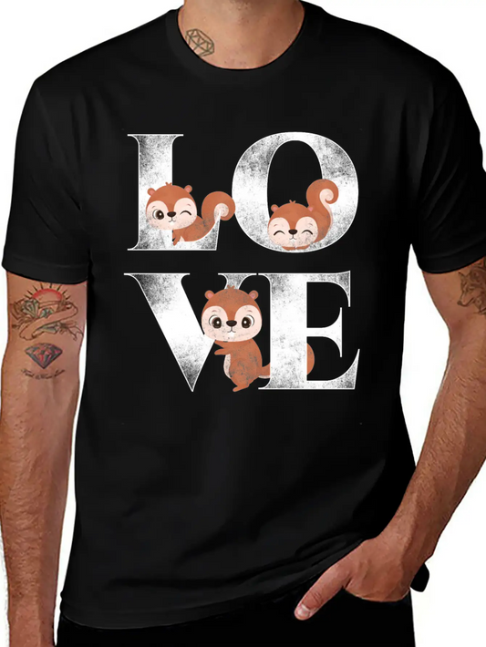 Squirrel Acorn Love Unisex Casual T-Shirt – Clean Design For Daily Comfort