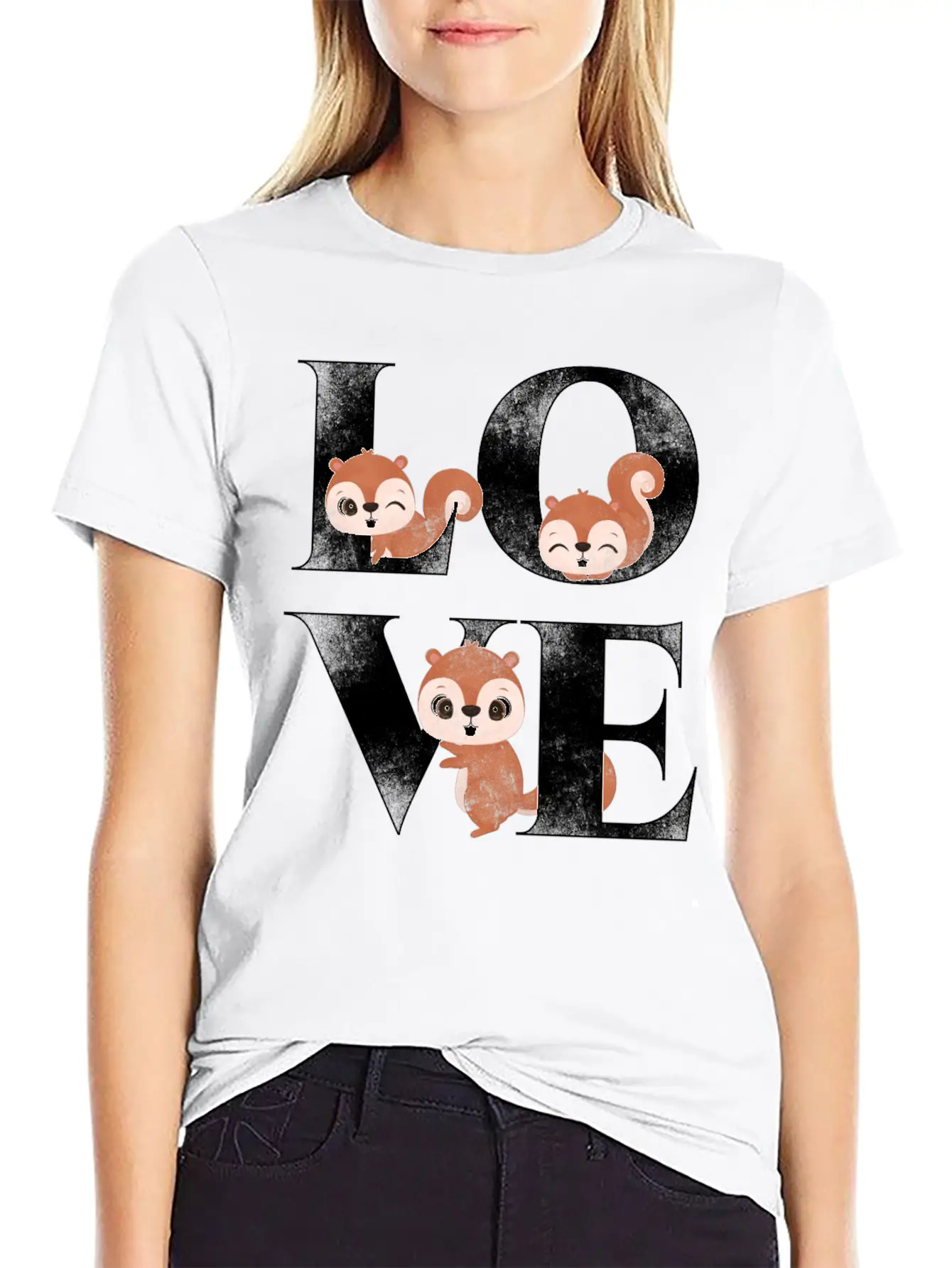 Squirrel Acorn Love Unisex Casual T-Shirt – Clean Design For Daily Comfort