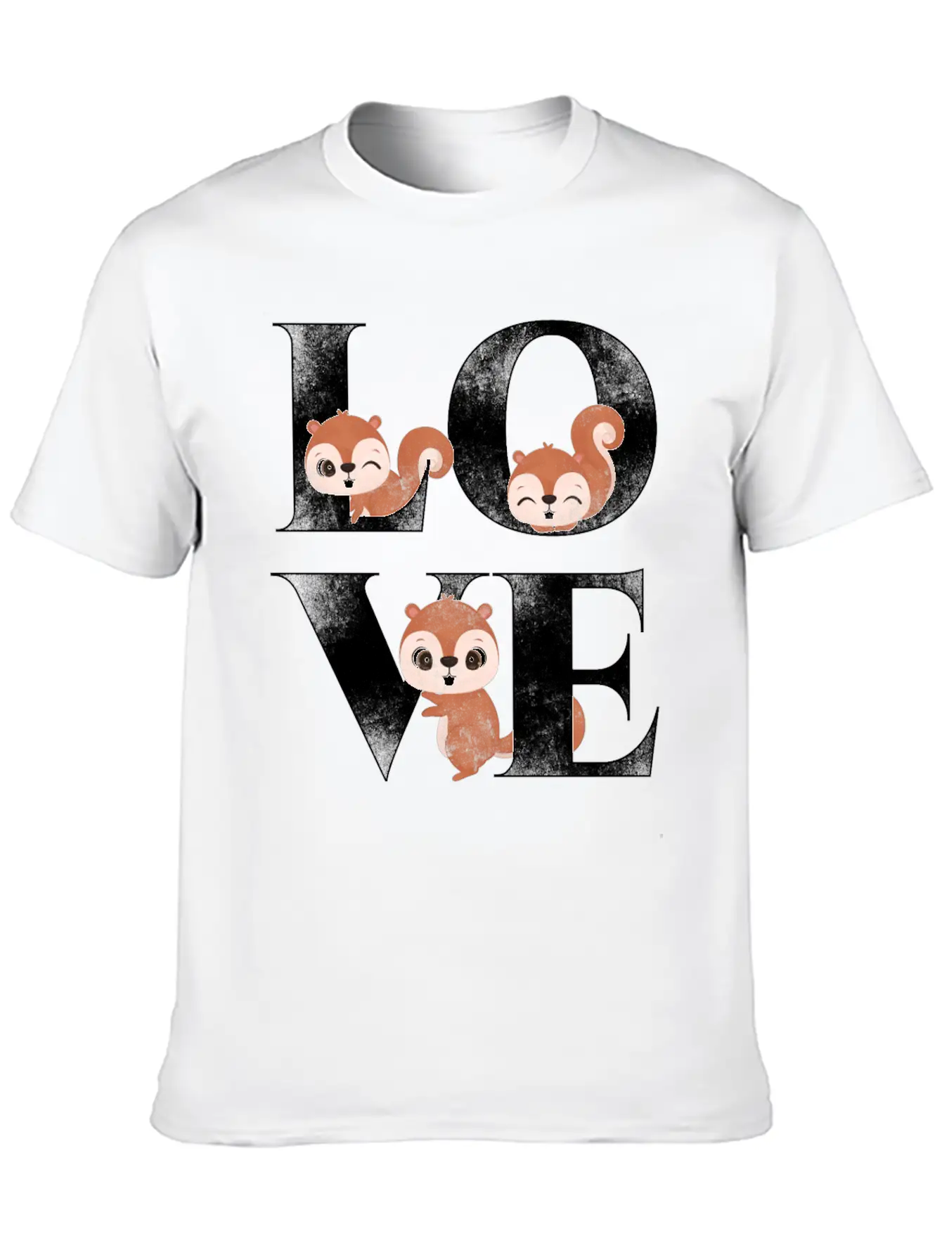 Squirrel Acorn Love Unisex Casual T-Shirt – Clean Design For Daily Comfort