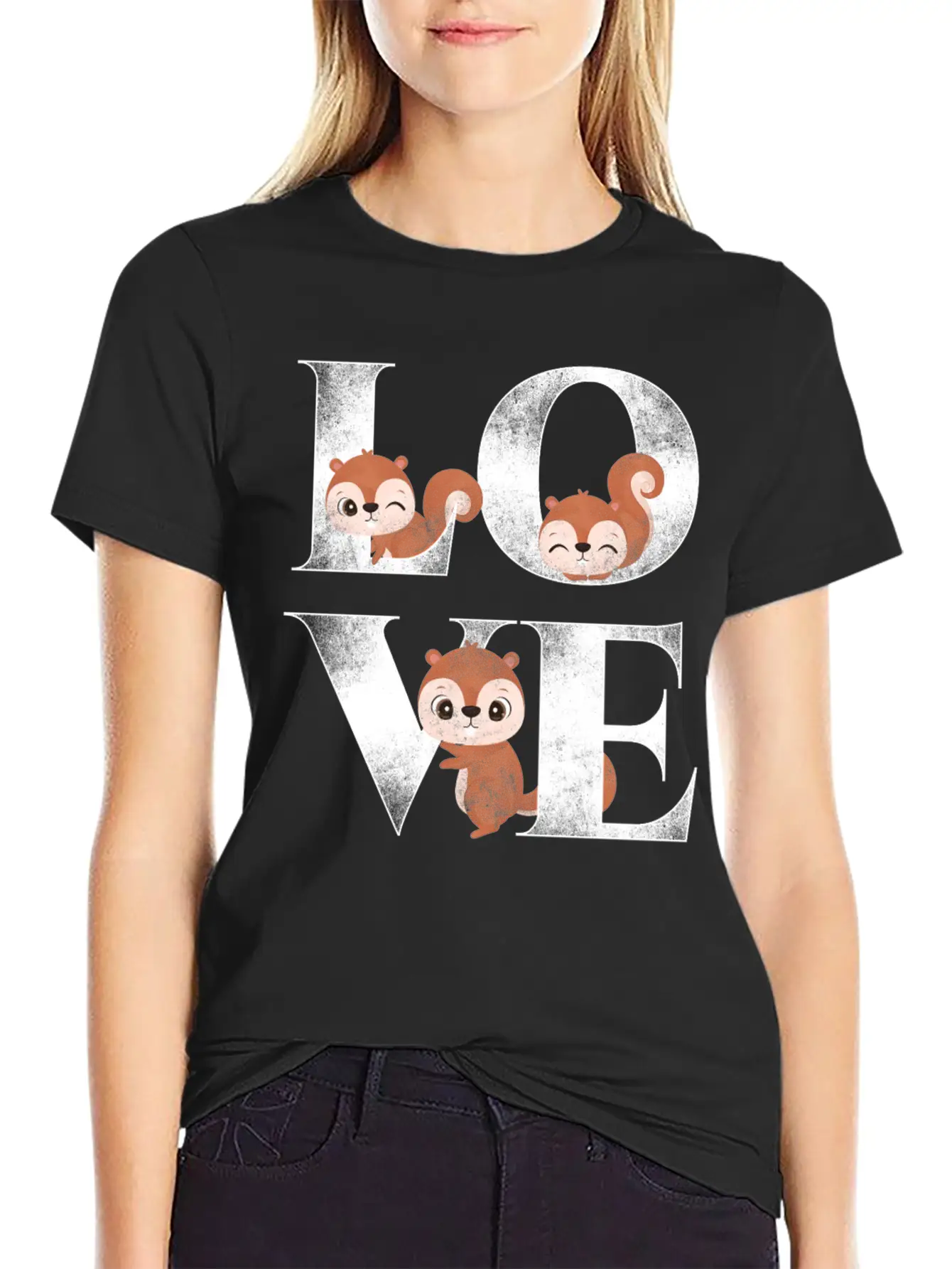 Squirrel Acorn Love Unisex Casual T-Shirt – Clean Design For Daily Comfort